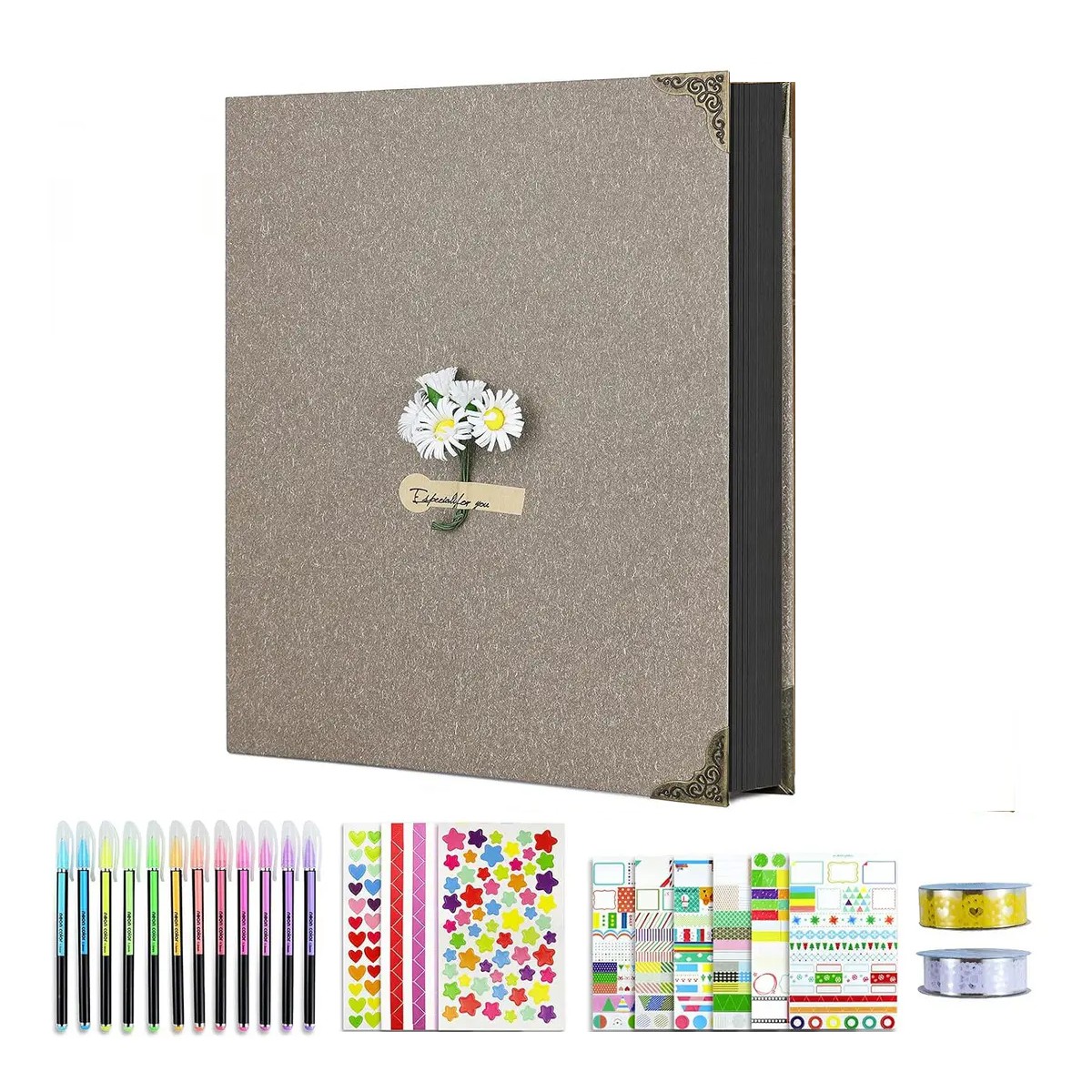 &Aacute;lbum de Fotos con Scrapbook para Escribir y Pintar Gris image number null