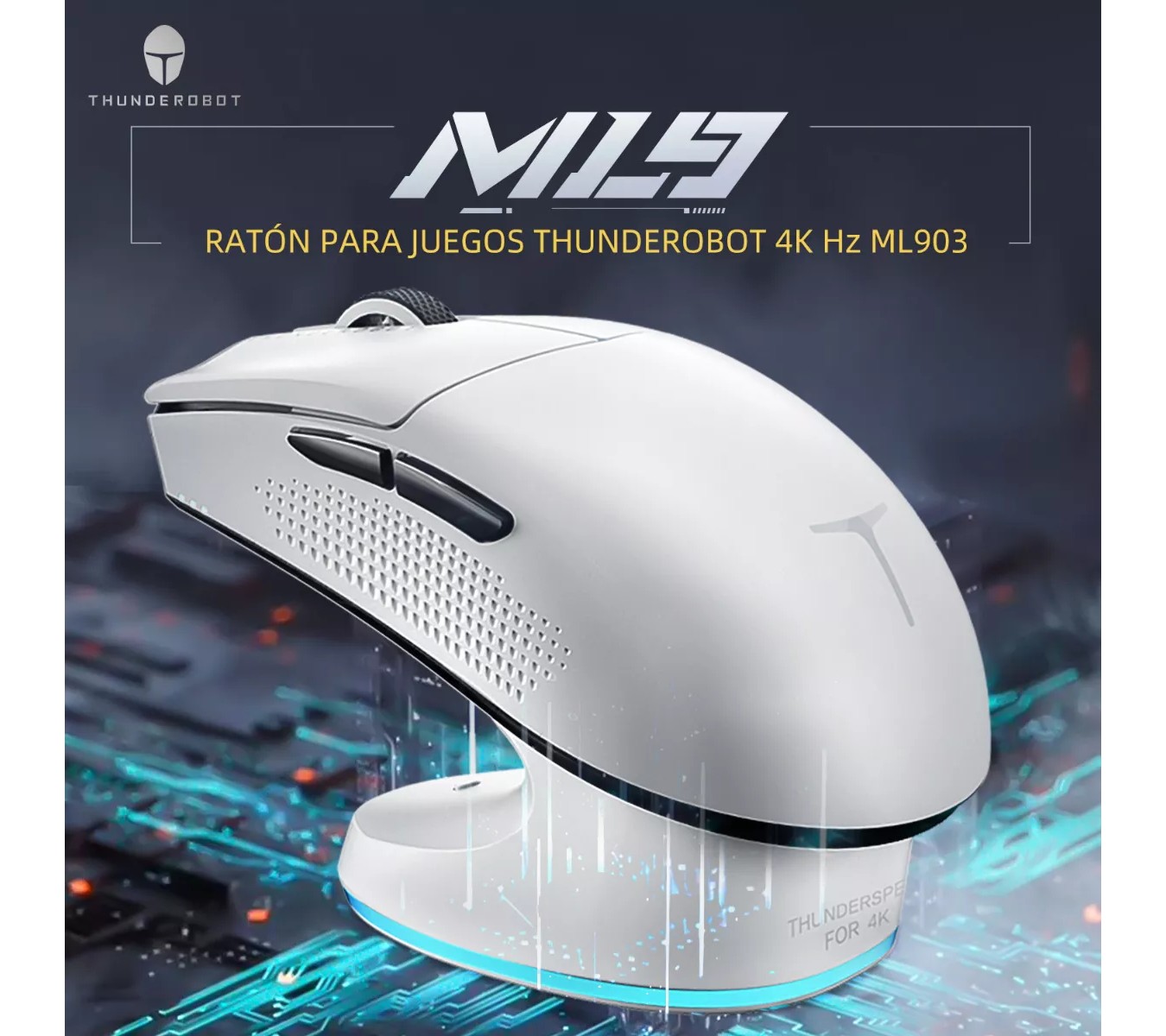 ML 4khz Mouse Inal&aacute;mbrico Gamer Rgb Thunderobot Ml903 Dpi26000. image number null