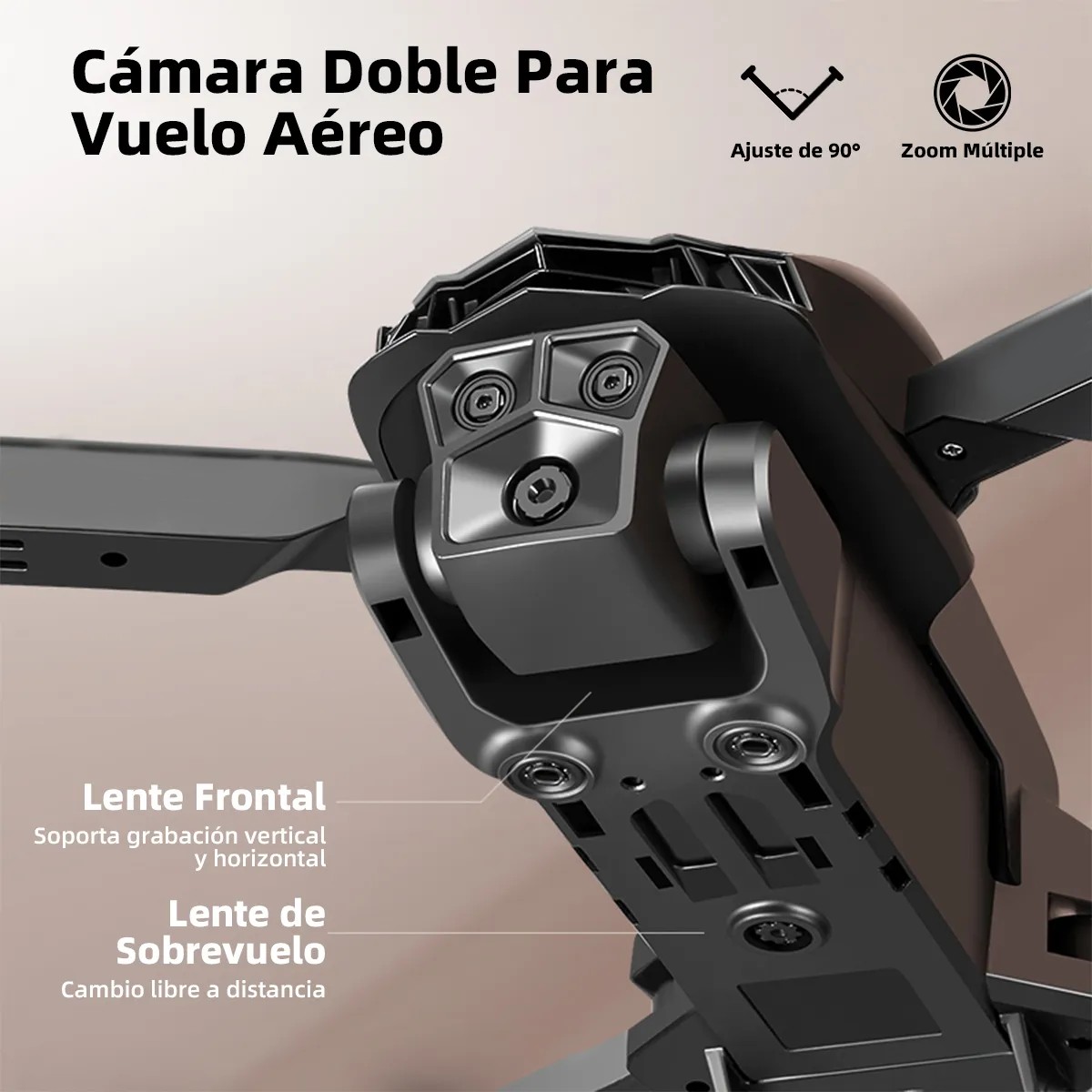 Drone Mini Negro Hover Autom&aacute;tico Con 2 Bater&iacute;as image number null