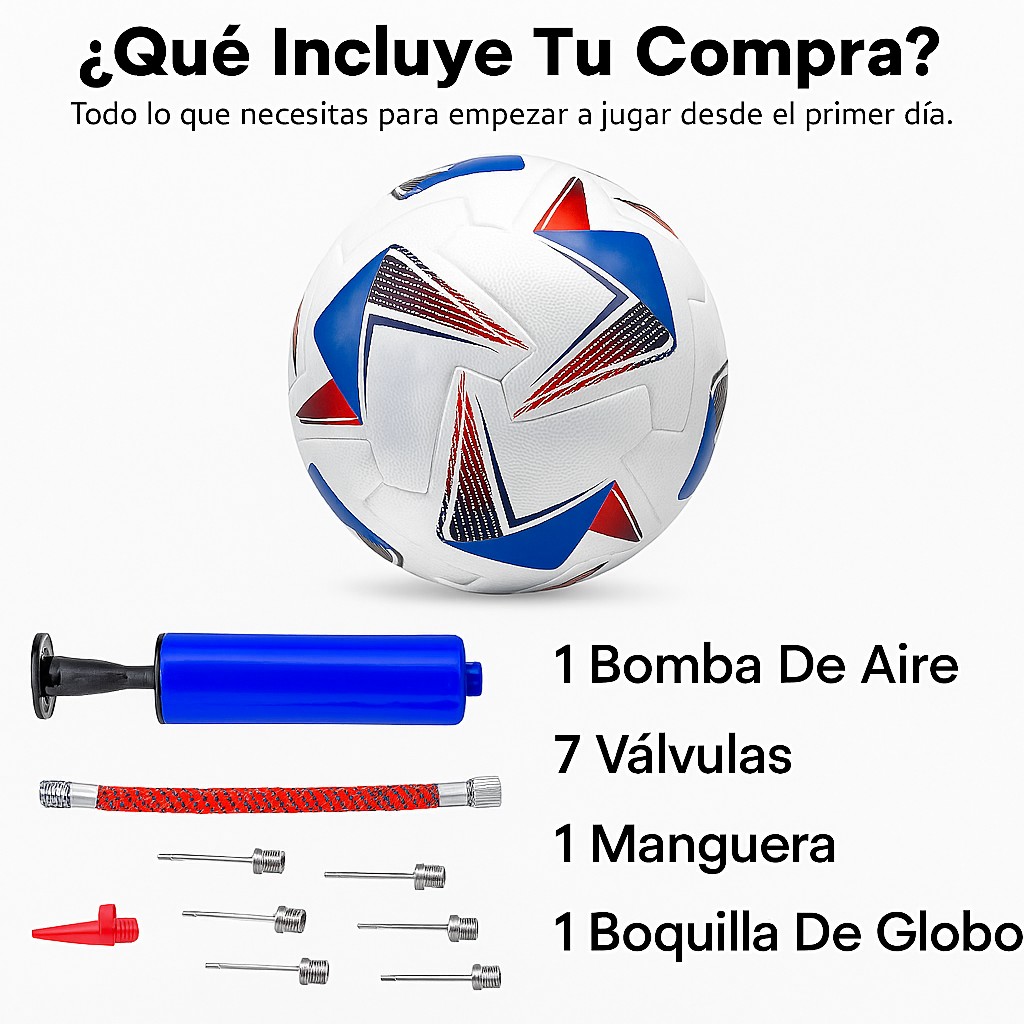 Bal&oacute;n de Futbol Soccer profesional No 5 Copa Am&eacute;rica Termosellado Color Blanco con Bomba de Aire Incluida image number null