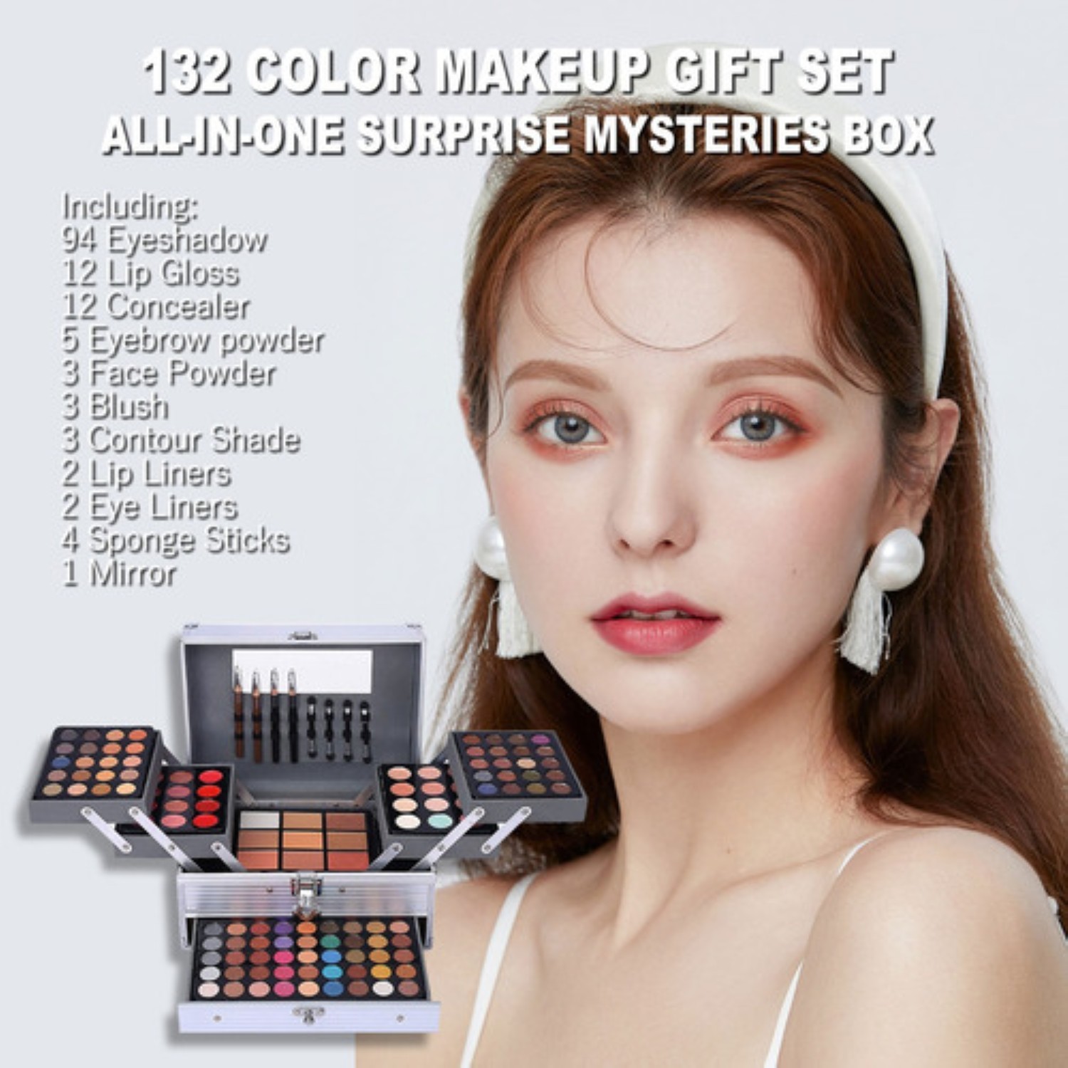 Miss Rose 190 - Kit De Maquillaje Estuche Gris image number null