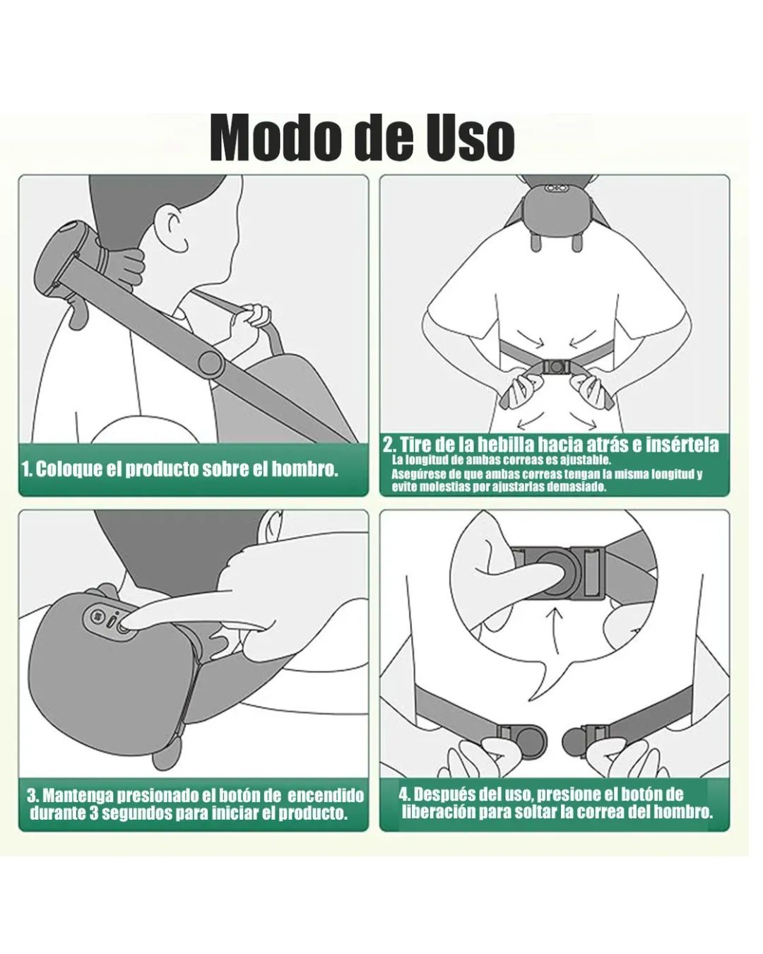 Masajeador Port&aacute;til Cuello Espalda Manos Infrarojo image number null
