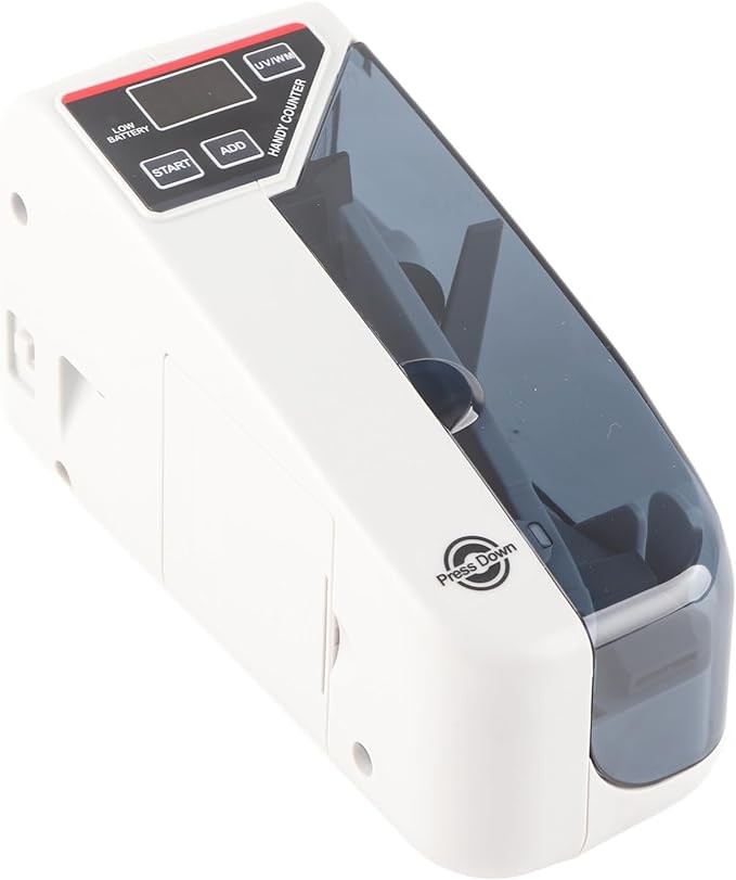 A Mini M&aacute;quina Contadora de Dinero Port&aacute;til, Mini M&aacute;quina Contadora de Efectivo Peque&ntilde;a de Mano para Moneda Multinacional, Contador de Billetes Pr&aacute;ctico (Enchufe de EE. UU.). image number null