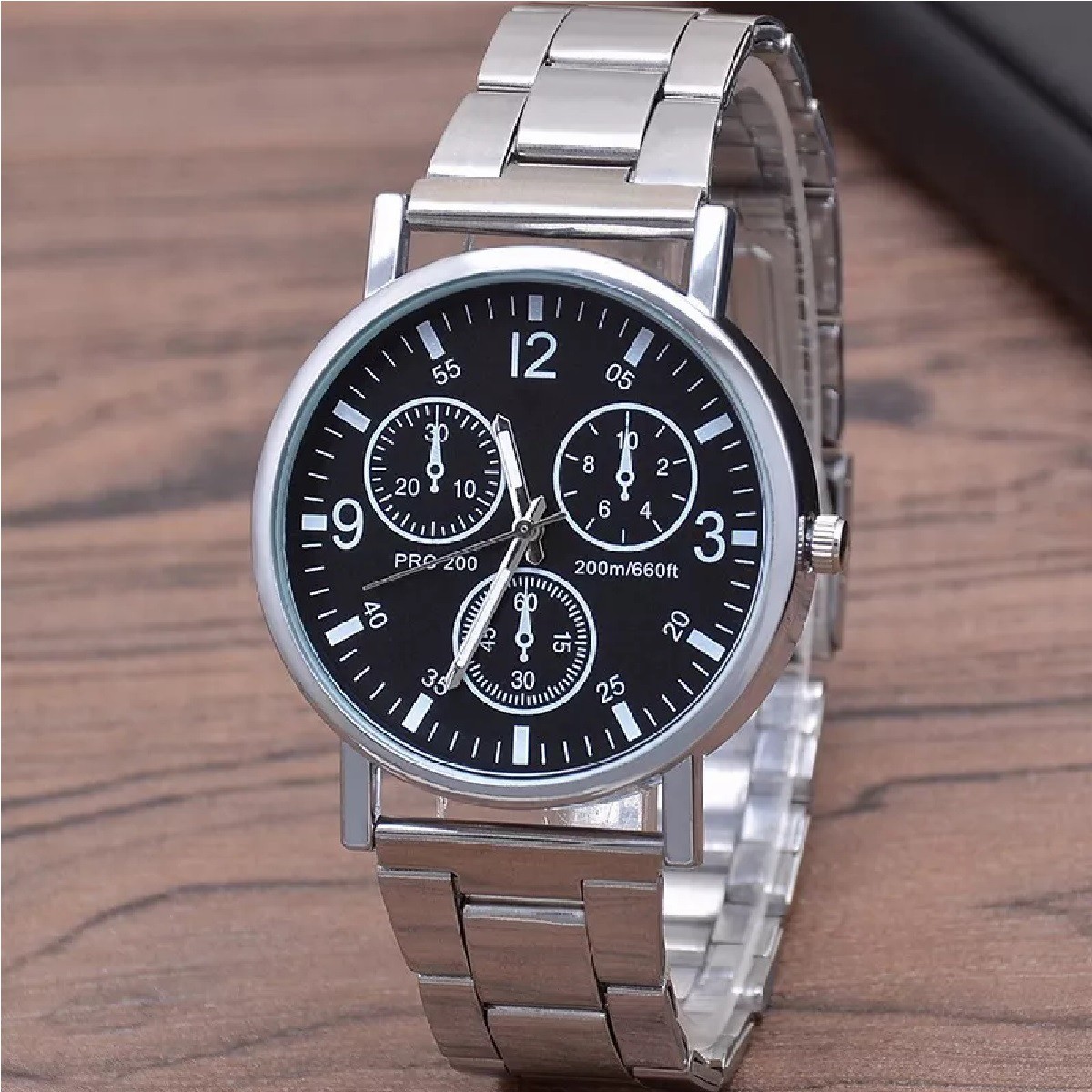 Moda Para Hombre Reloj Nuevo Belug Original Correa Met&aacute;lica Hombre Plata image number null