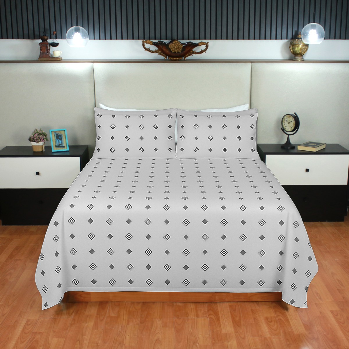 Juego S&aacute;banas Franela Ligera Queen Zatin Gray Zantelo T&eacute;rmica Suave Ajuste 35cm Dise&ntilde;o Gris Fundas Incluidas image number null
