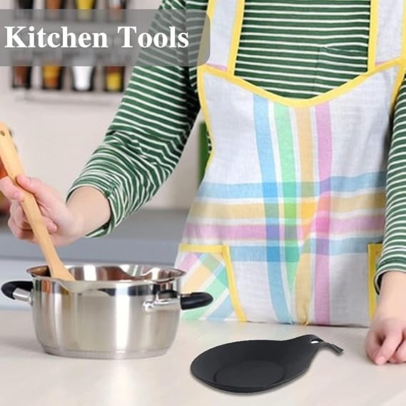 A 3 Piezas Reposabrazos Modernos De Silicona Para Cuchara, Soportes Para Utensilios De Cocina Para Estufa, Material De Calidad Sin BPA, Soporte De Utensilios Para Cucharones, Soporte Para Tapa De Olla. image number null