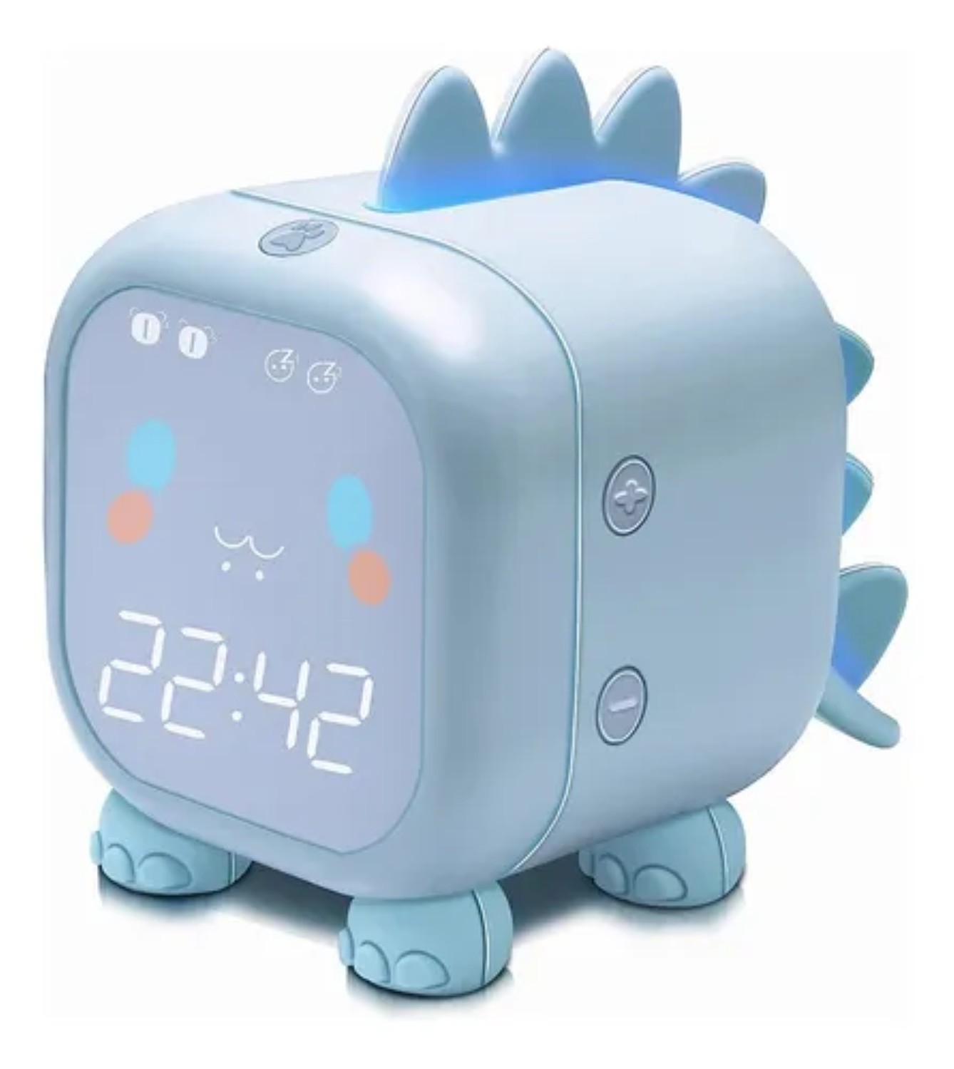 Reloj Despertador Digital Led Mesa Alarma azul claro dinosaurio image number null