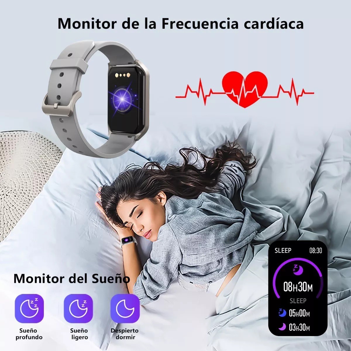 Reloj Inteligente Deportivo H77 Smartwatch Bluetooth 1.57 Gris. image number null