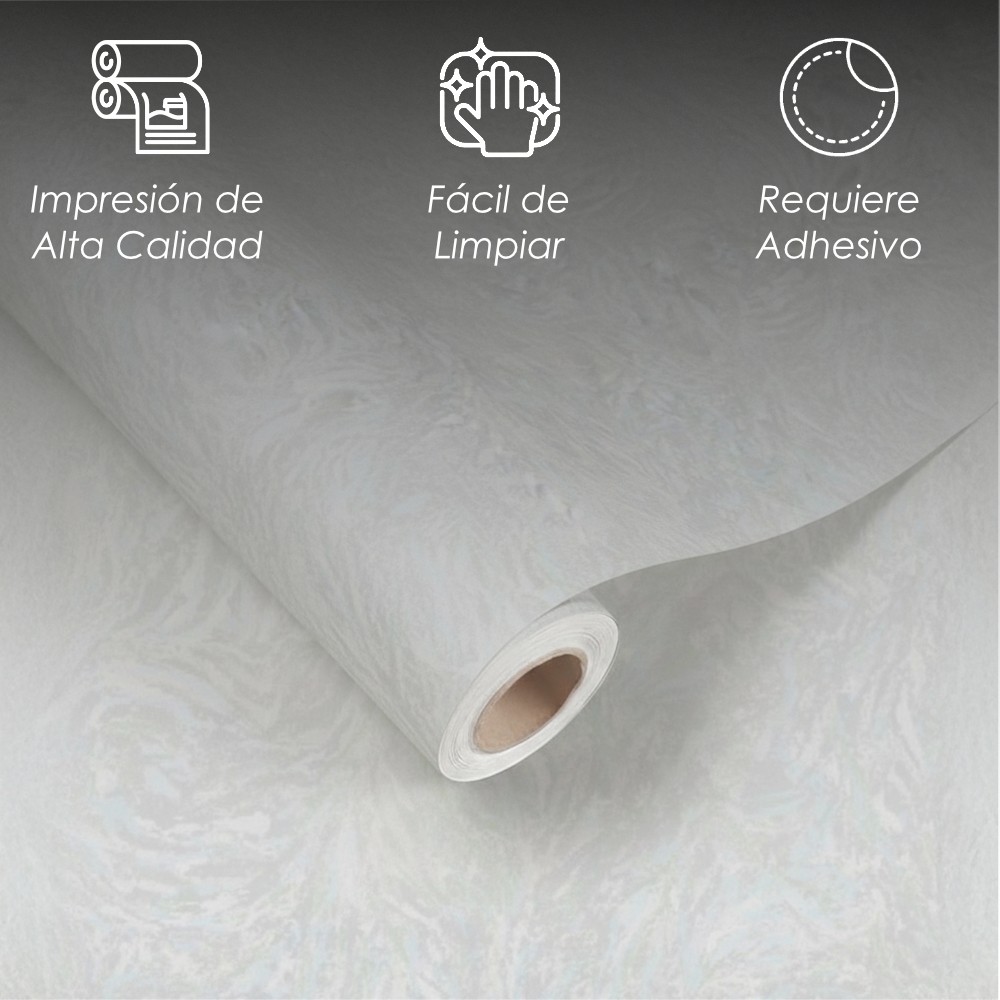 Ilios Innova | Papel Tapiz Decorativo M&aacute;rmol Gris Claro para Renovaci&oacute;n de Paredes y Muebles, Textura Elegante image number null