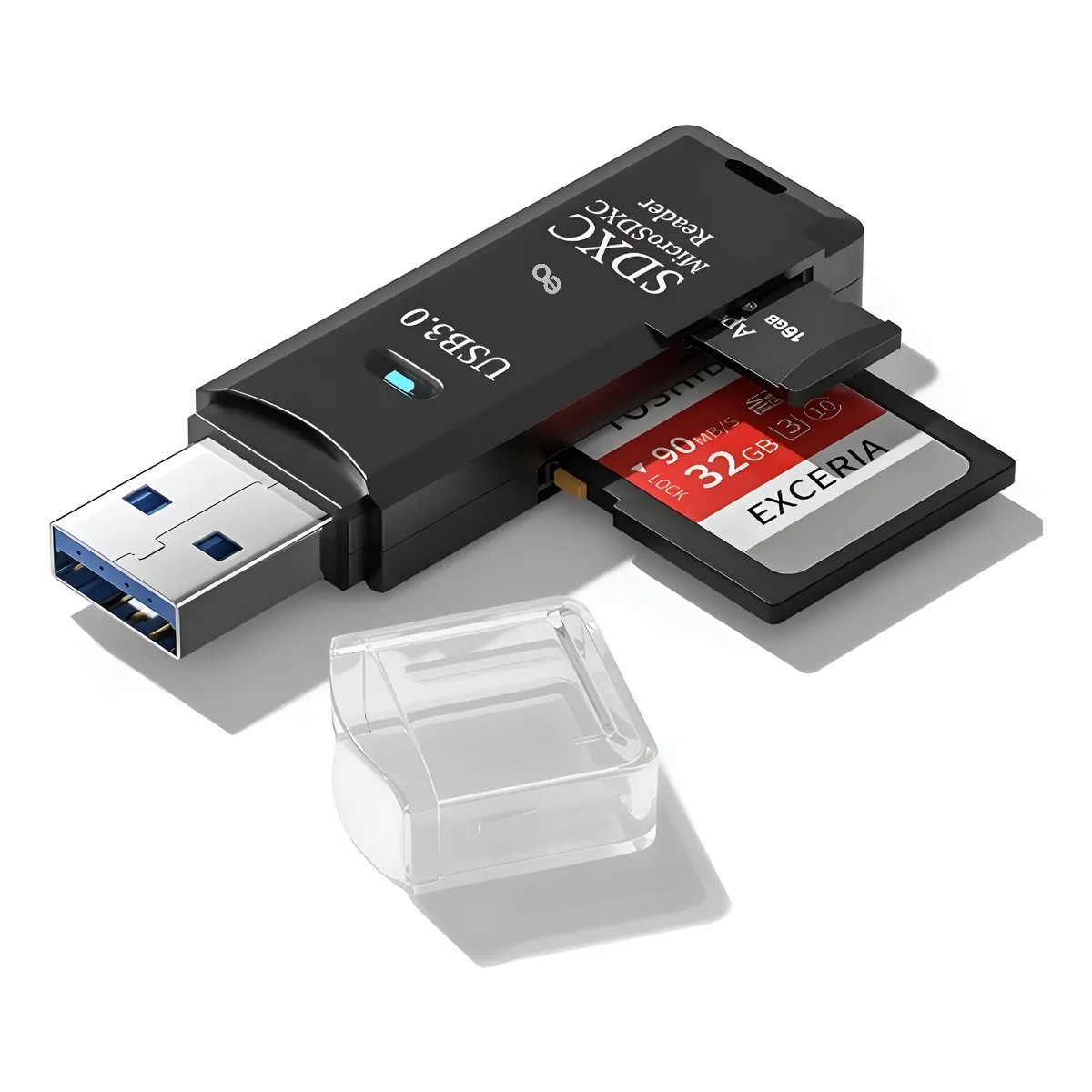 Lector Tarjetas Sd Tf Y Micro Sd 2 En 1 Usb 3.0 Adaptador image number null