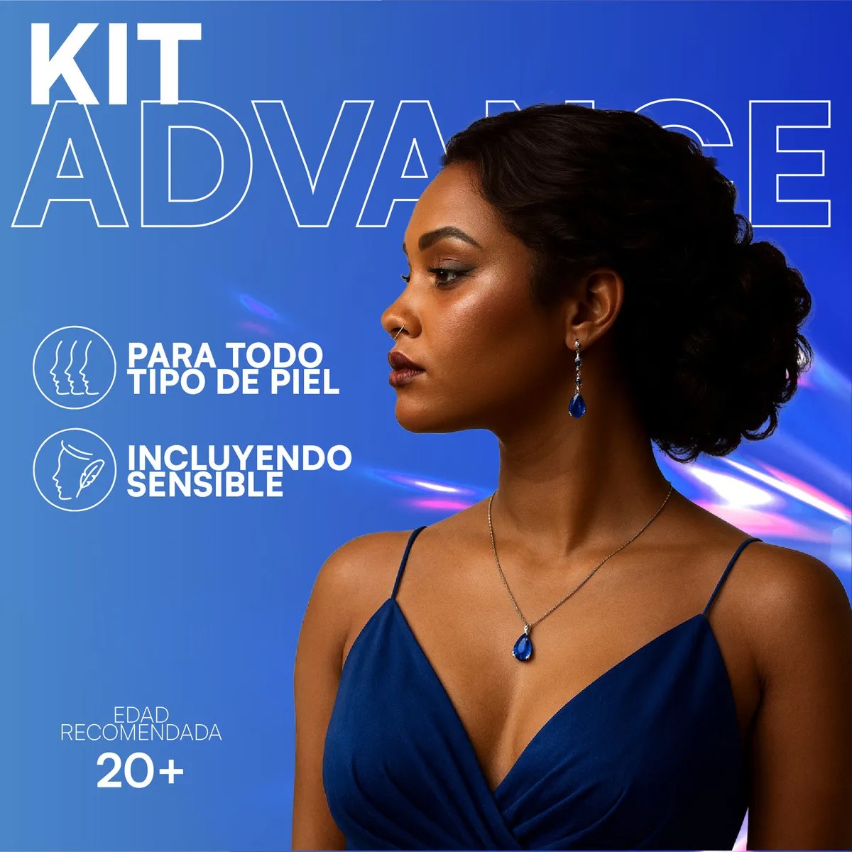 Kit Facial Advance Con 5 Sueros A. hialur&oacute;nico, Retinol, Vitamina C, Niacinamida, &Aacute;cido glic&oacute;lico image number null