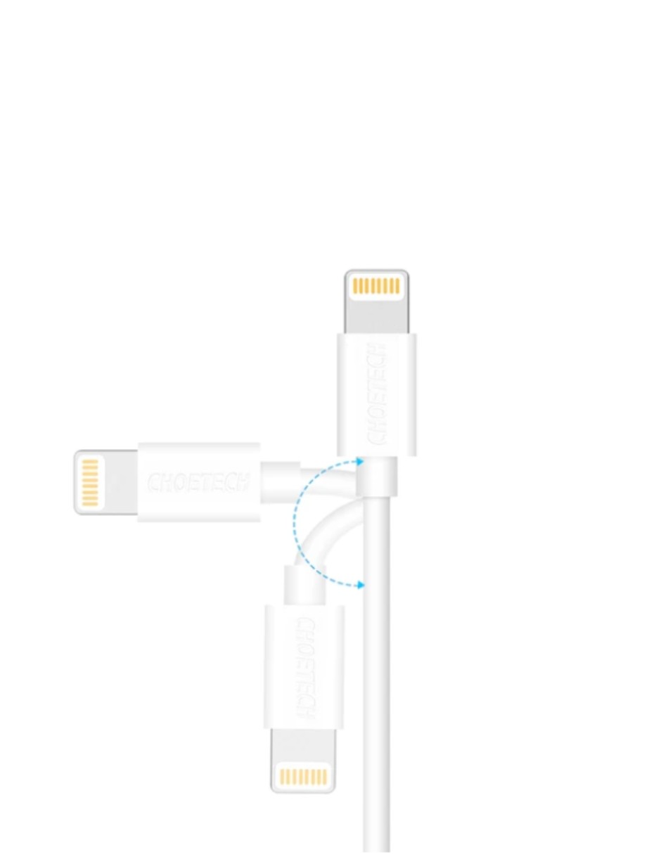 Cable Choetech USB a Tipo Lightning Blanco . image number null