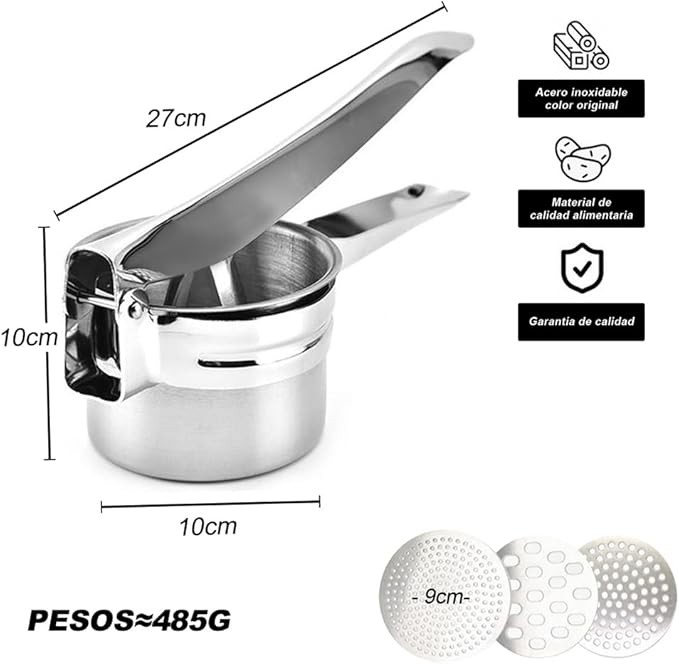 A DOTOTO Prensador de patatas, Exprimidor Manual de Fruta de acero inoxidable image number null
