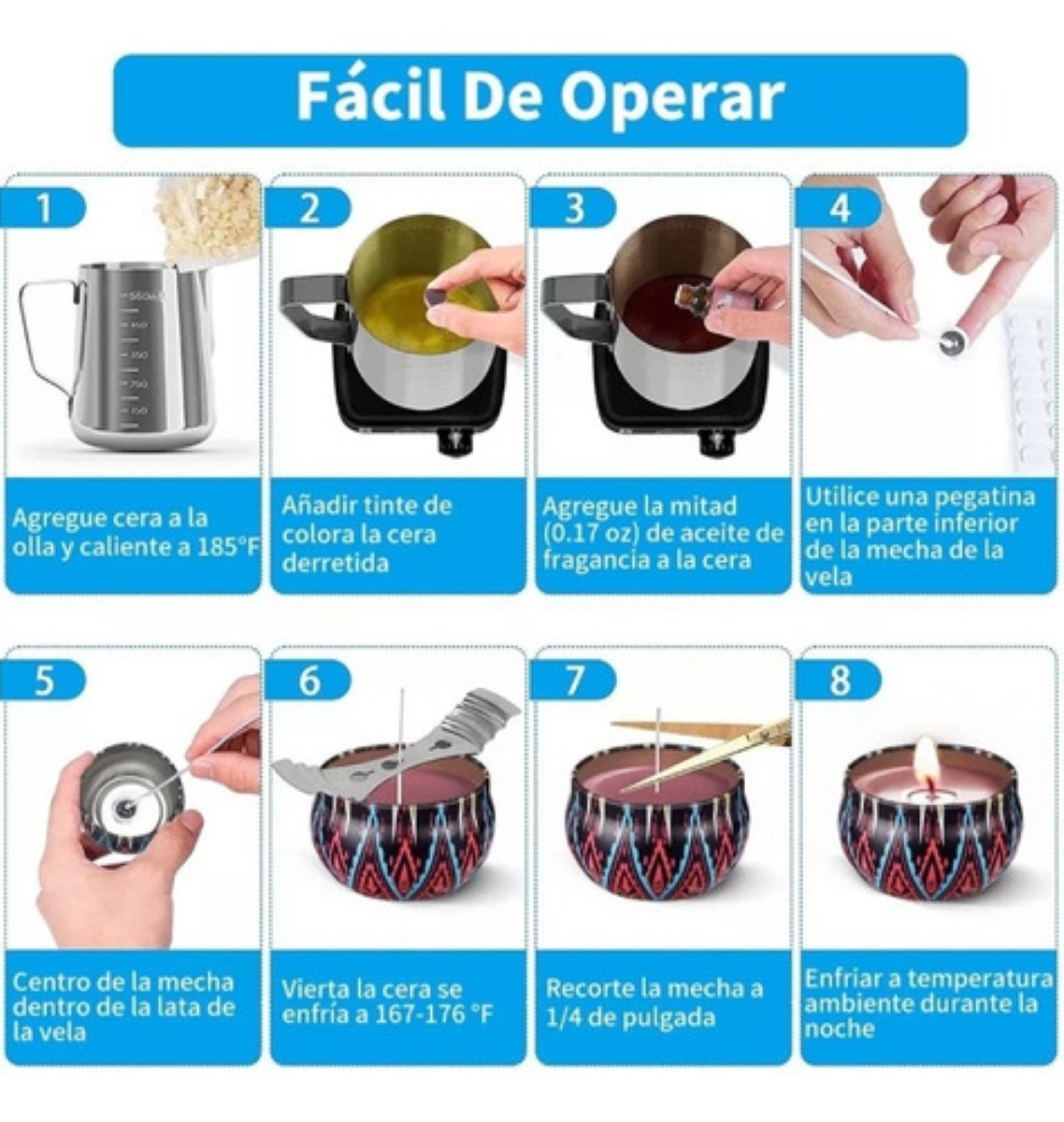 Kit Para Hacer Velas Arom&aacute;ticas image number null