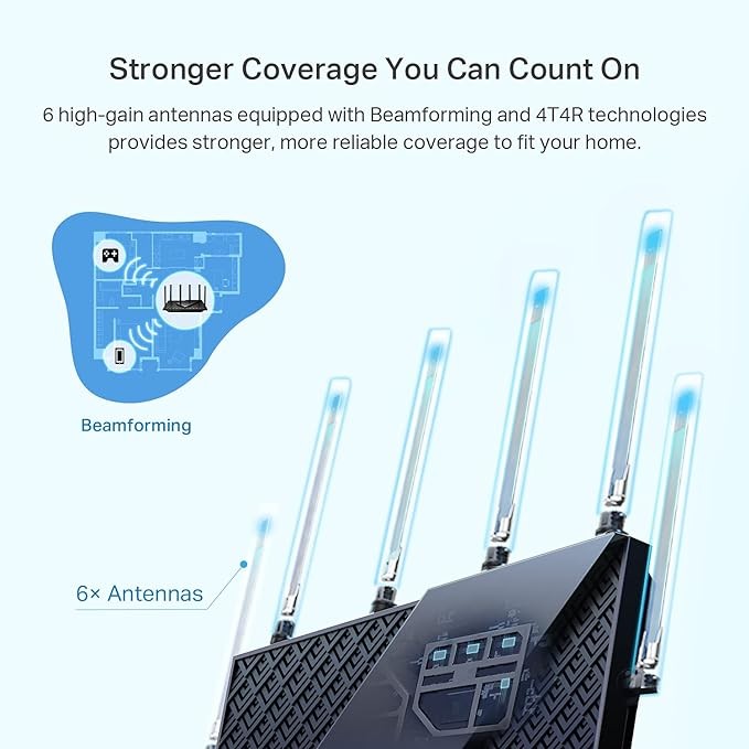 TP-Link Router AX5400 WiFi 6 (Archer AX73) - Enrutador de Internet inal&aacute;mbrico Gigabit de Banda Dual, image number null