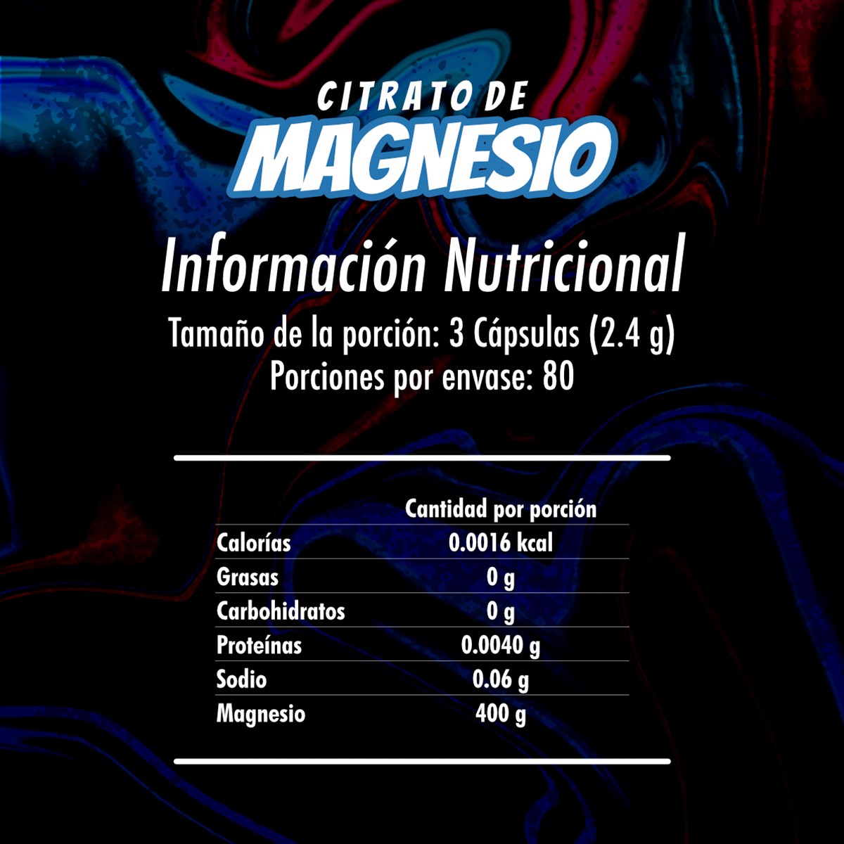 Citrato De Magnesio Madness 300g En Polvo Sabor Fresa Fit image number null