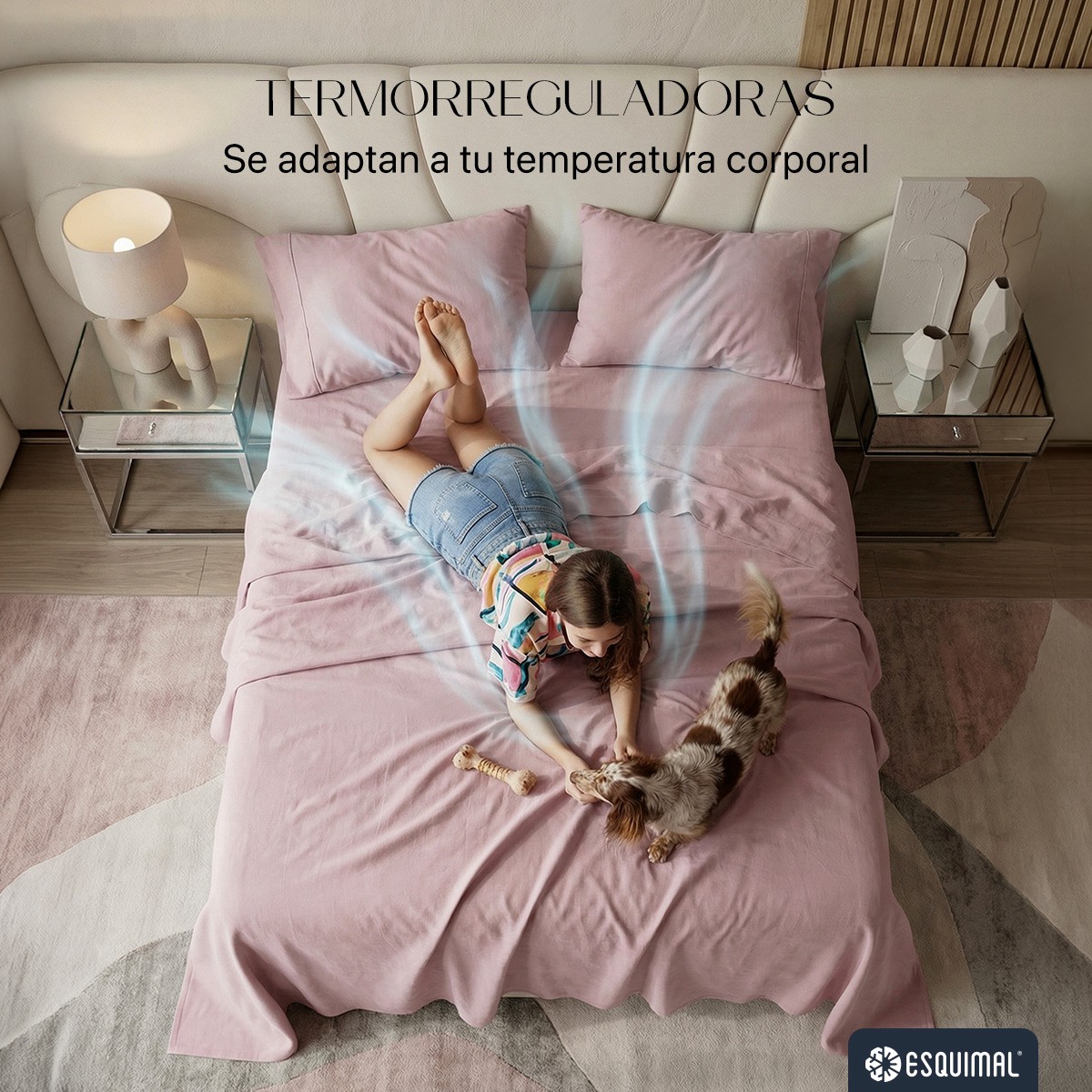 S&aacute;banas Matrimonial De Bamb&uacute; / Bamboo Ultra Suaves Y Frescas Rosa ESQUIMAL. image number null