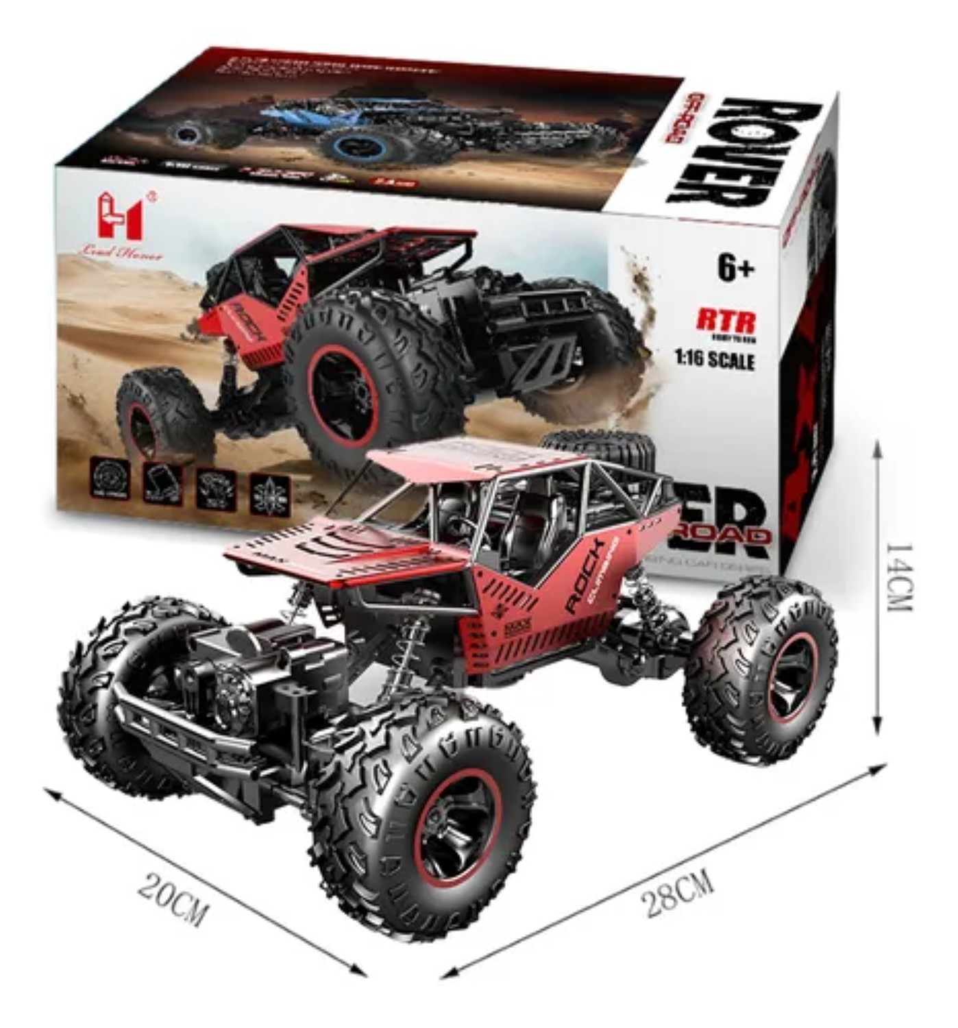 Juguete Control Remoto 4x4 rojo image number null