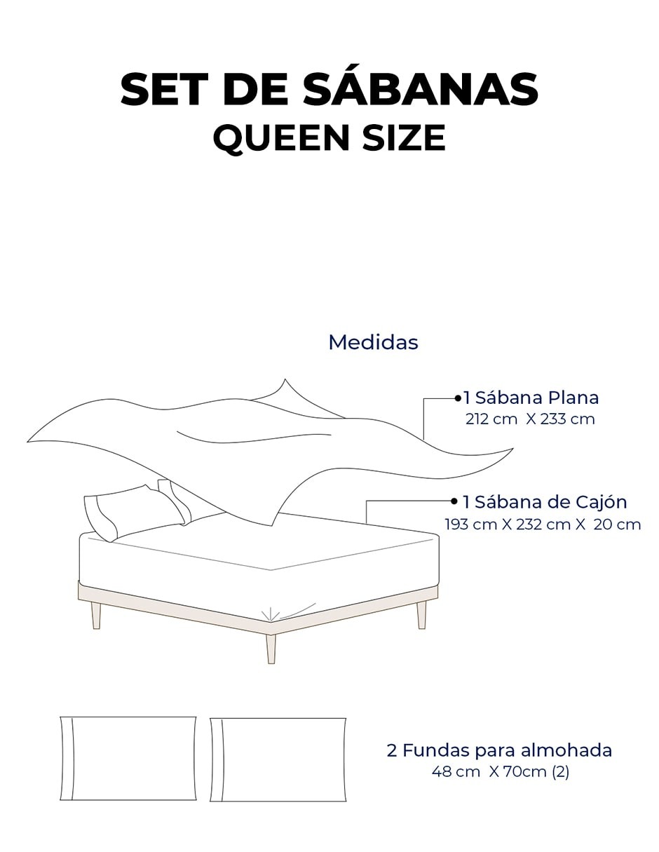 Juego de S&aacute;banas Spring Air Bamboo Sense Blanco Queen Size image number null