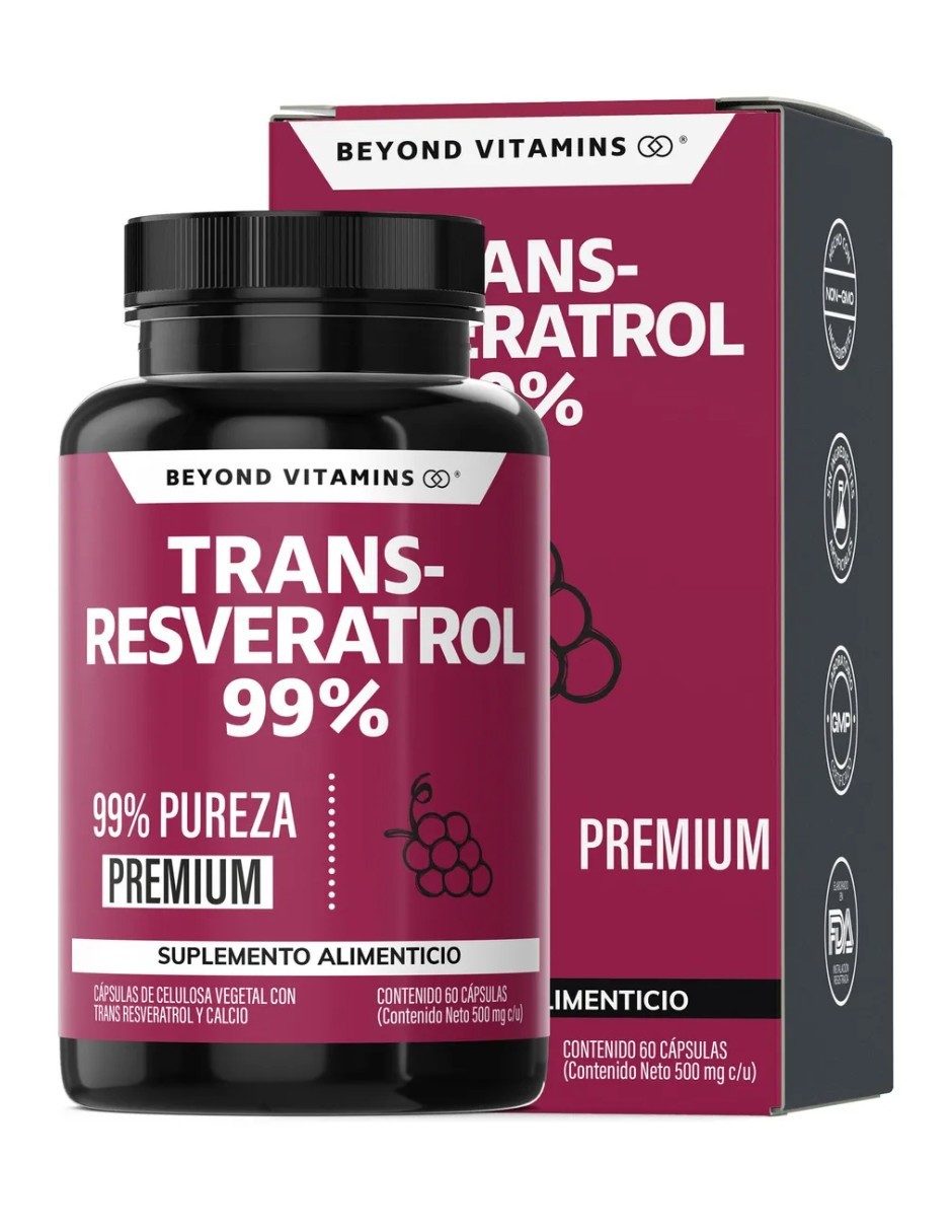 Trans - Resveratrol Capsulas 99% Con Calcio image number null