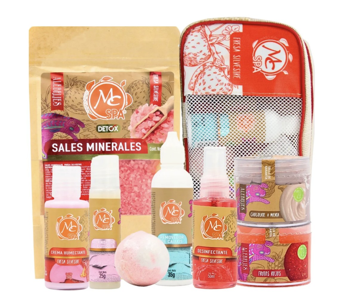 Kit Mc Spa Cuidado De Piel Manos Y Pies 9pzs + Curso Regalo FRESA SILVESTRE image number null