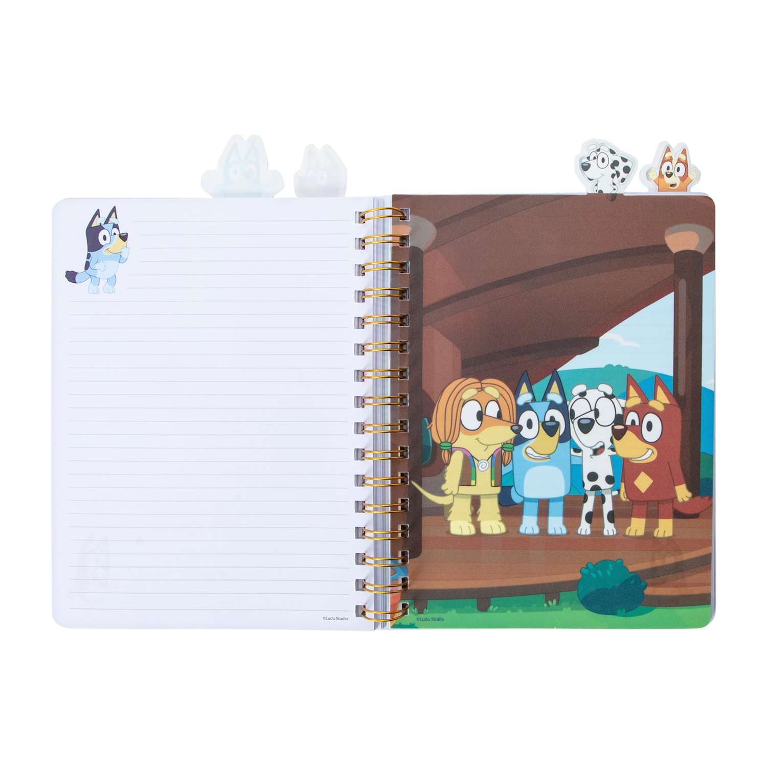 Libreta Cuaderno Diario Bluey Azul Multi Tab Journal Pesta&ntilde;as 9in image number null