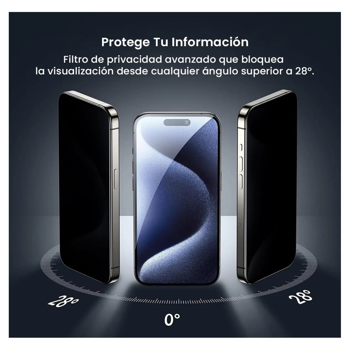 Micas Privacidad Para iPhone Cristal Templado Premium 2 Piezas image number null