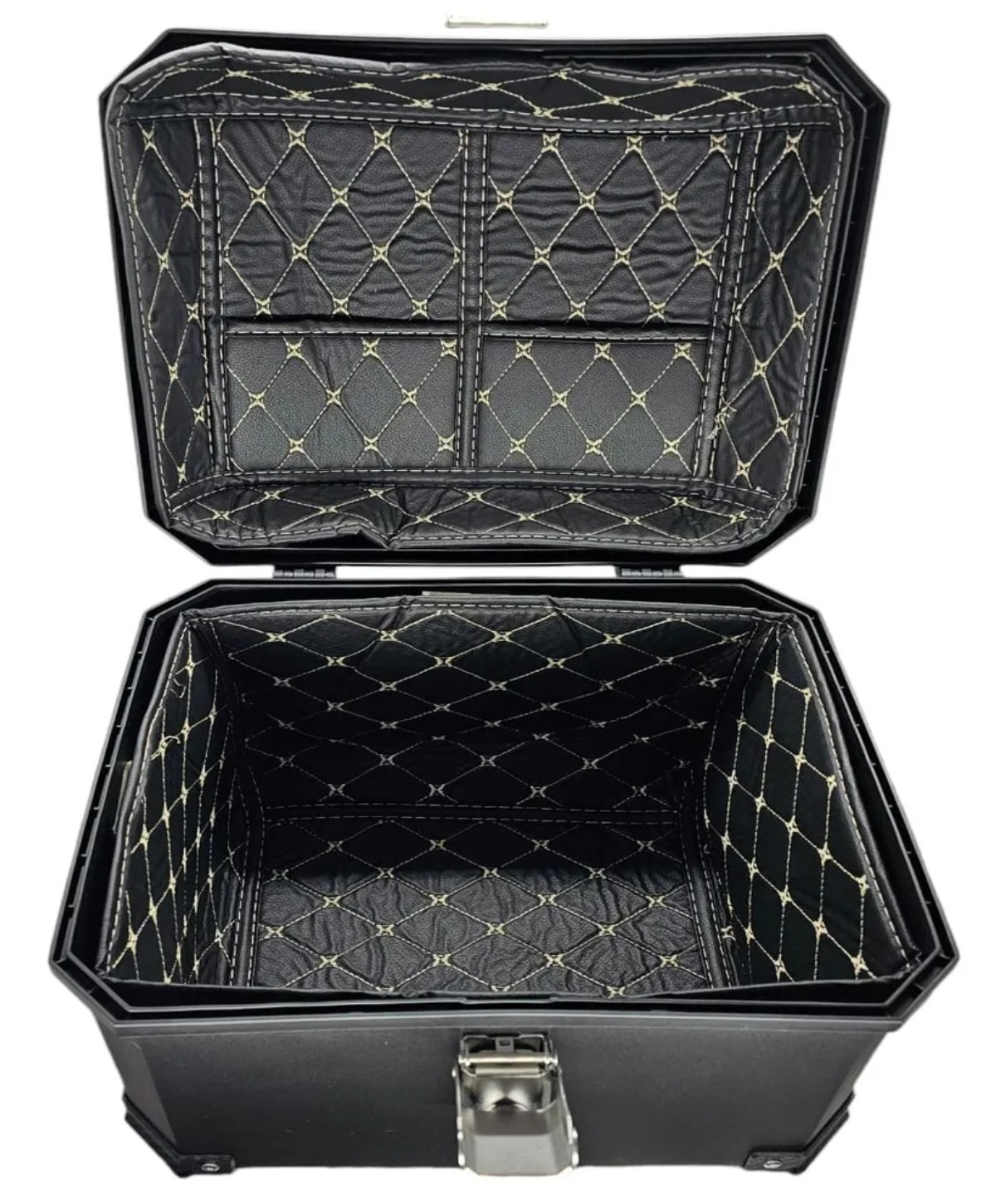 Baul Moto Caja Acabado Aluminio Funda Interior negro image number null