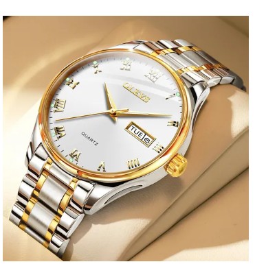 Reloj Olevs Classic Quartz De Acero Inoxidable Para Hombre image number null