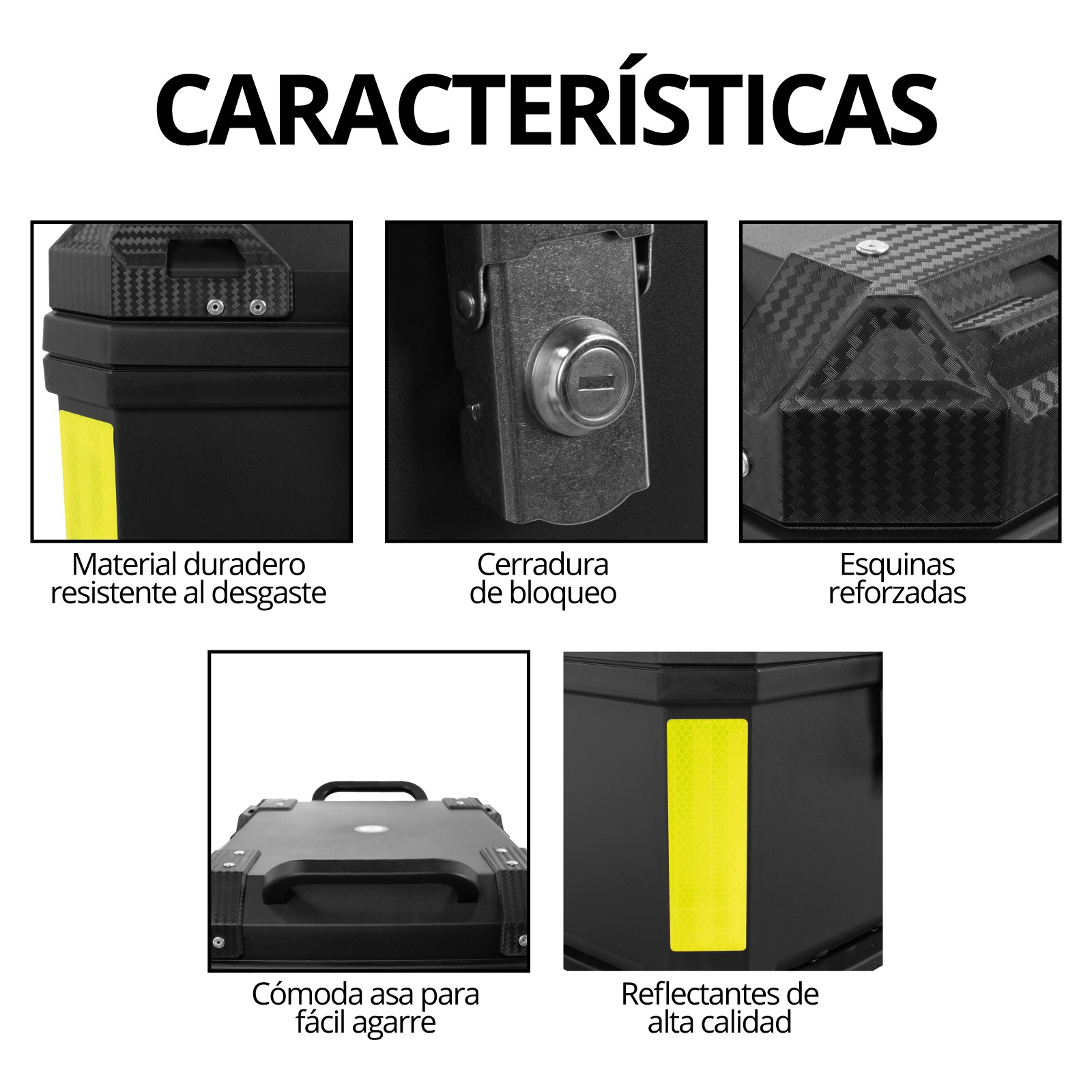 Caja Para Moto 45L Onof RAAX Impermeable Con Candado Universal Alta Resistencia Portaequipaje Motocicleta image number null
