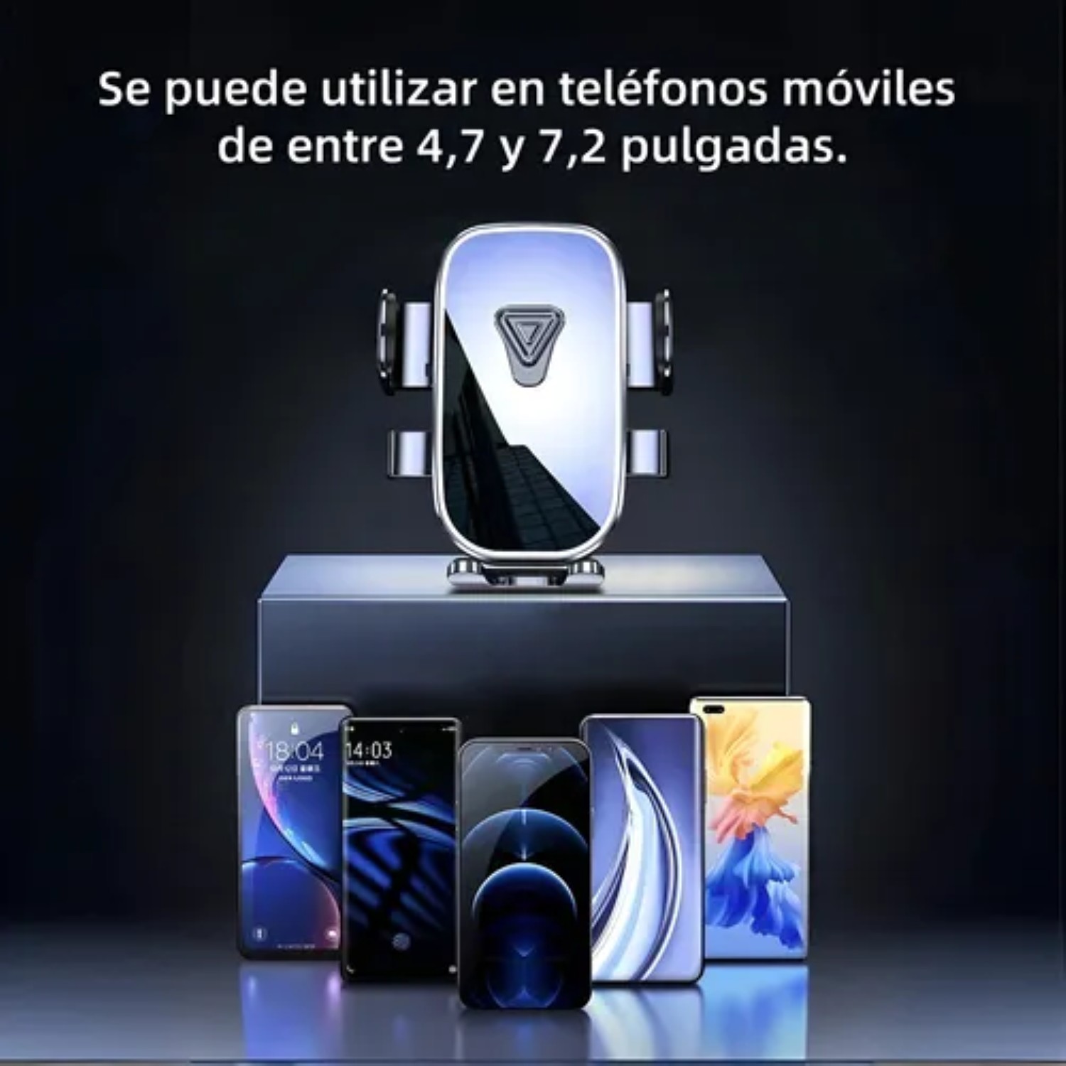 Soporte Para Celular Coche,porta Celular Carro 3en1 Estable negro image number null