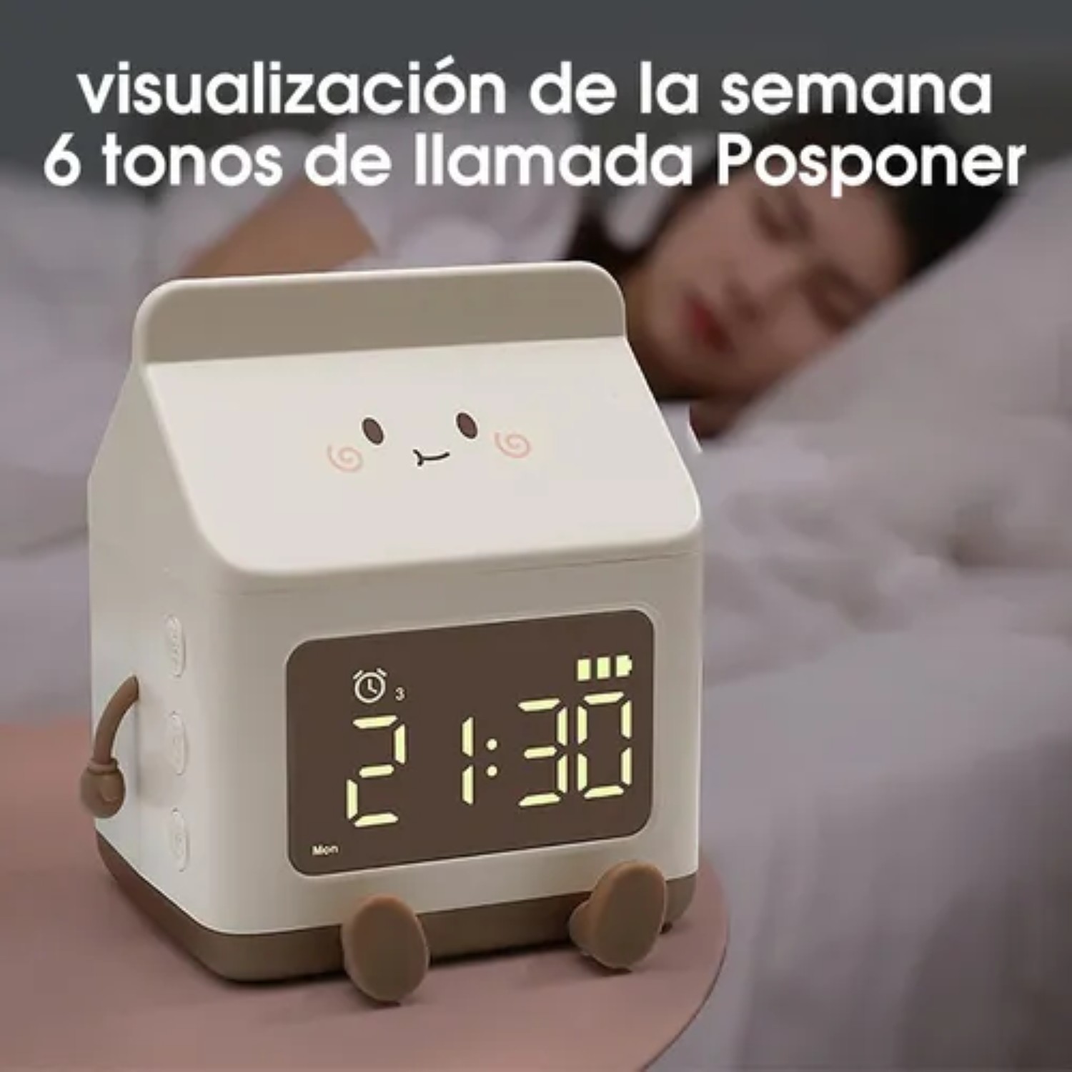 Reloj Despertador Digital Con Temporizador Y Alarmas Verde image number null