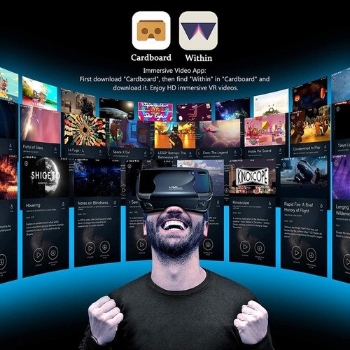 Lentes De Realidad Virtual 3d Vrg Con Controles negro image number null