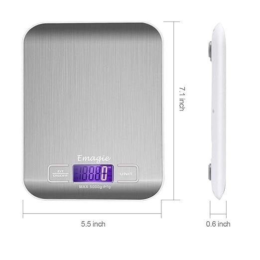 A B&aacute;scula Digital de Cocina Bascula de Comida Alimentos Multifunci&oacute;n 11lb 5kg Plata Acero Inoxidable - Bater&iacute;as Incluidas. image number null