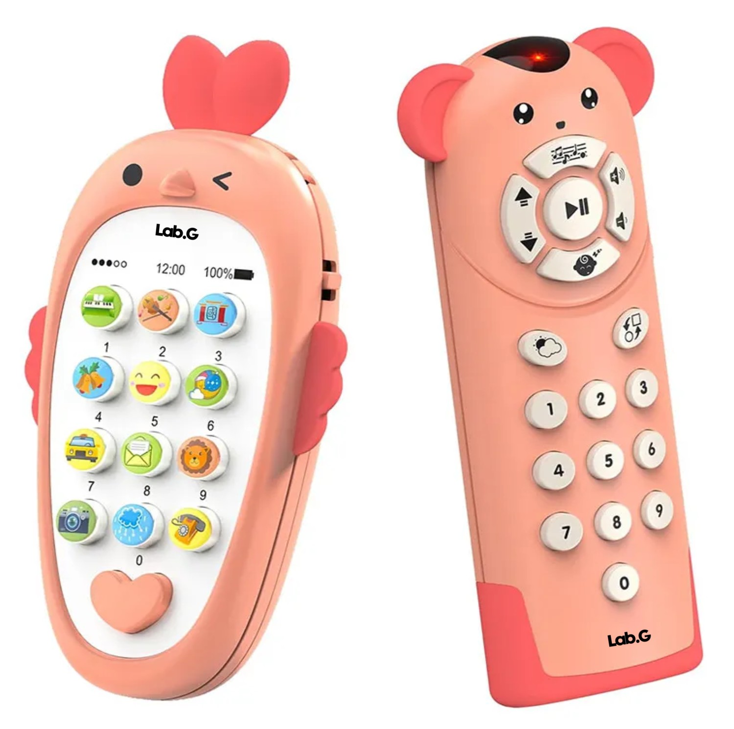 Telefono Didactico Bebe Juguete Rosa Claro image number null
