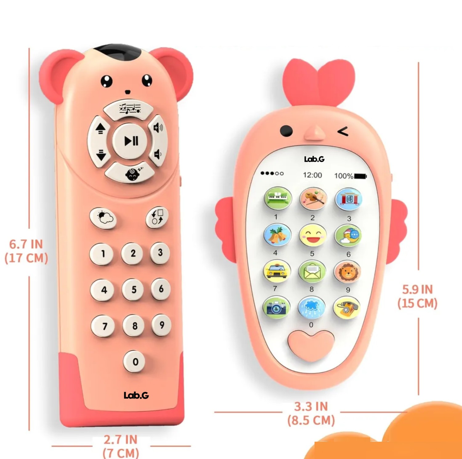Telefono Didactico Bebe Juguete Rosa Claro image number null