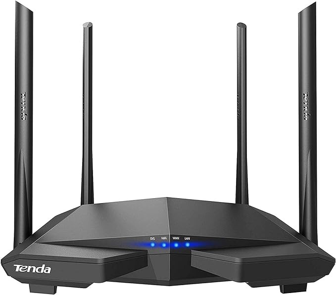Tenda AC6 WiFi Router Inal&aacute;mbrico Inteligente, Enrutador AC1200, Doble Banda de 2.4G y 5G, 4 Antenas Externas de 5dBi, MU-MIMO, Beamforming, Ahorro de Energ&iacute;a, Configuraci&oacute;n F&aacute;cil, Negro. image number null