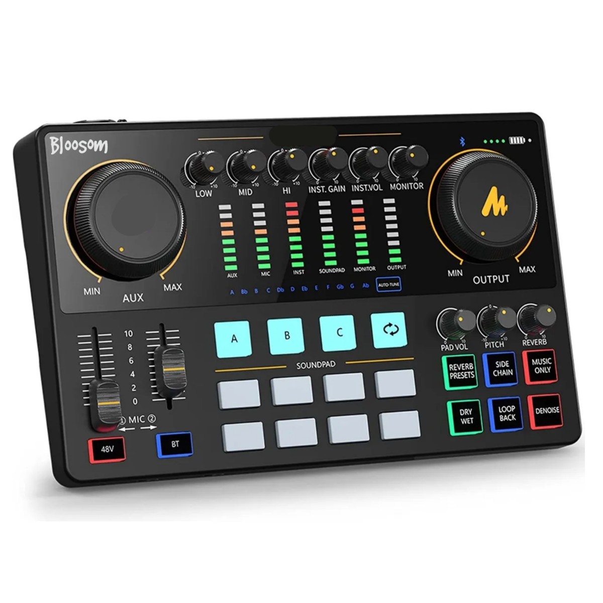 Mezcladora Interfaz De Audio Podcast Stream Negro image number null
