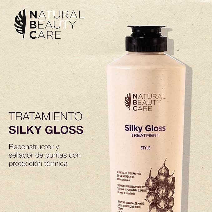 Nbc - Silky Gloss Style Tratamiento para Cabello 300 ml, S&eacute;rum Reconstructor de Brillo (Natural Beauty Care) image number null