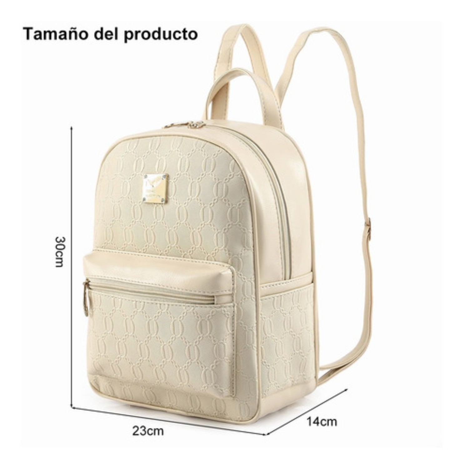Bolsas De Mujer Mochila Cosmetiquera Correa 4 Set Beige image number null