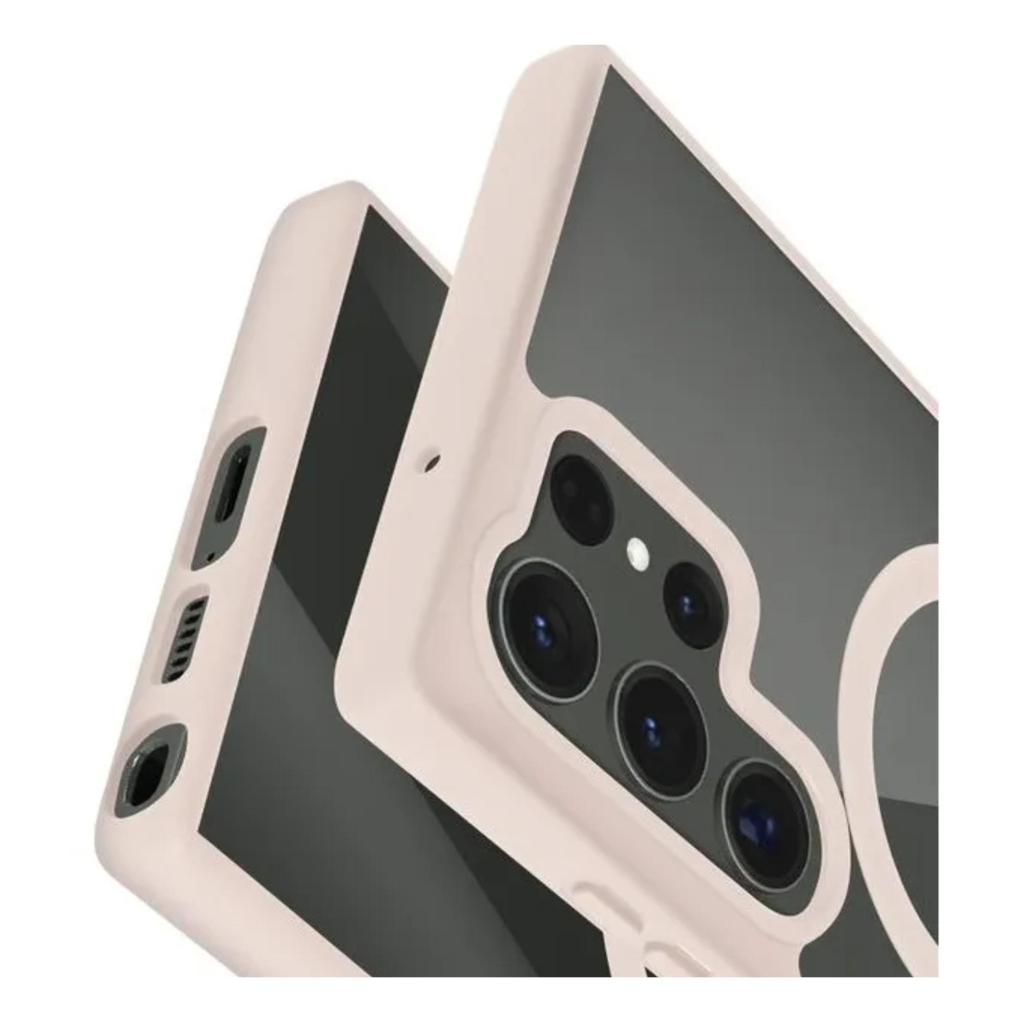 Funda Clear Case Color Rosa Para Samsung Galaxy Ultra Compatible Con MagSafe Protecci&oacute;n Elegante Y Funcional De Calidad image number null