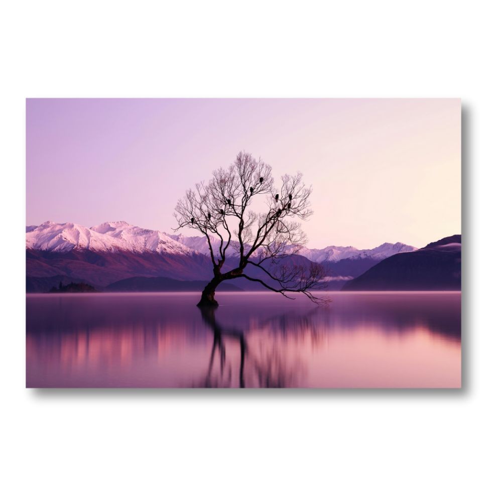 Cuadro Decorativo Paisaje 120x160cm Lago P&uacute;rpura image number null