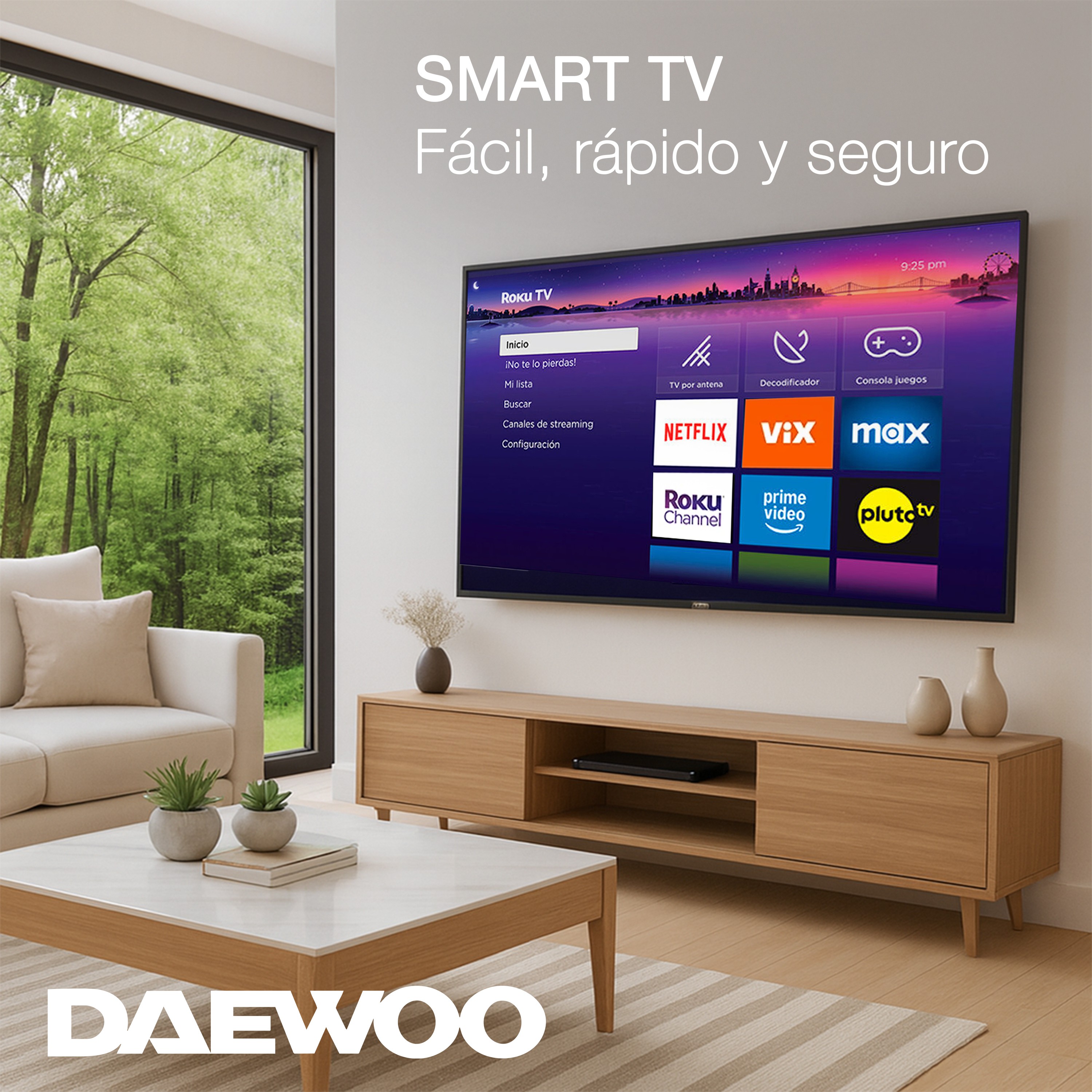 Pantalla Daewoo Smart TV 70 pulgadas 4K UHD LED | Roku TV Dolby Audio Modelo DAW70UR image number null