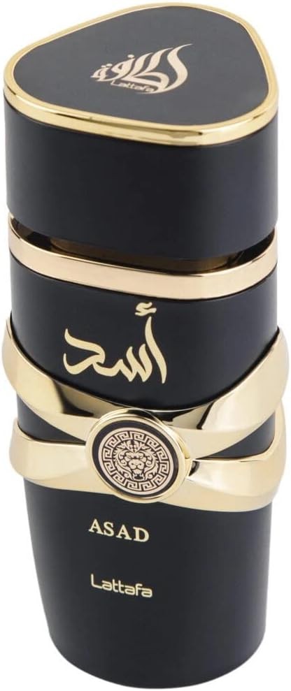 A Lattafa Asad Eau de Parfum Spray for Men, 3.4 Ounce. image number null