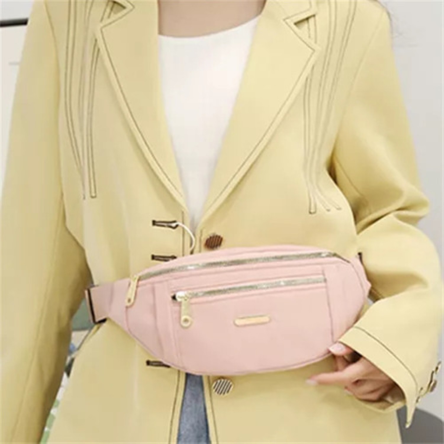 Ri&ntilde;onera Multiusos Impermeable De Gran Capacidad Para Mujer ROSA image number null
