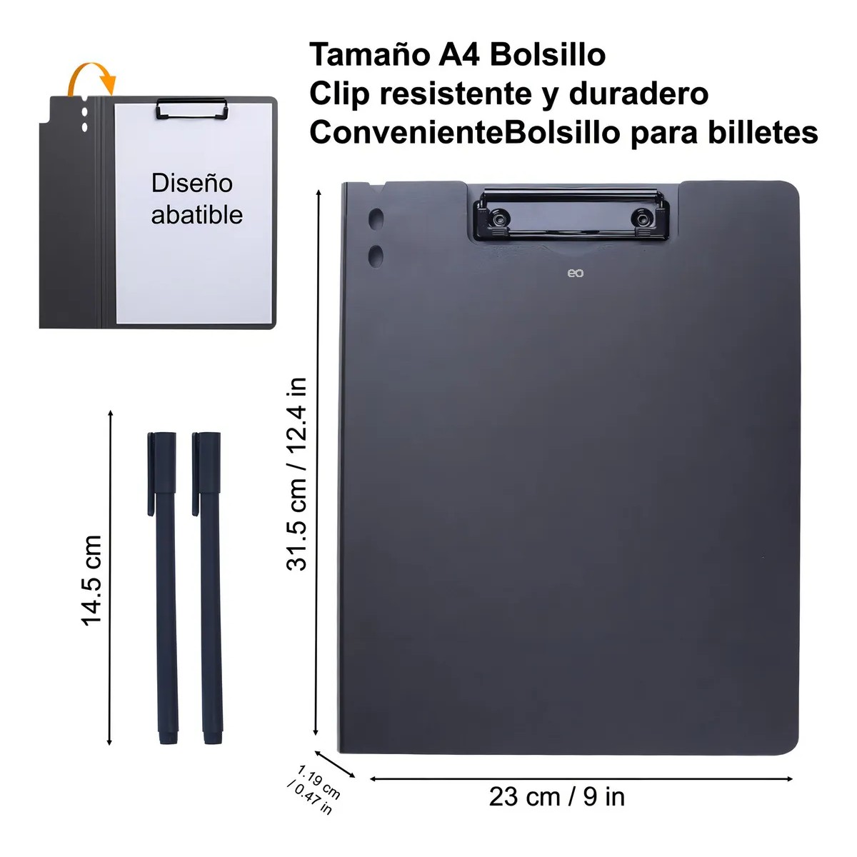 2pcs Carpetas Portapapeles Tabla Folder Carta Organizador Portapapeles image number null
