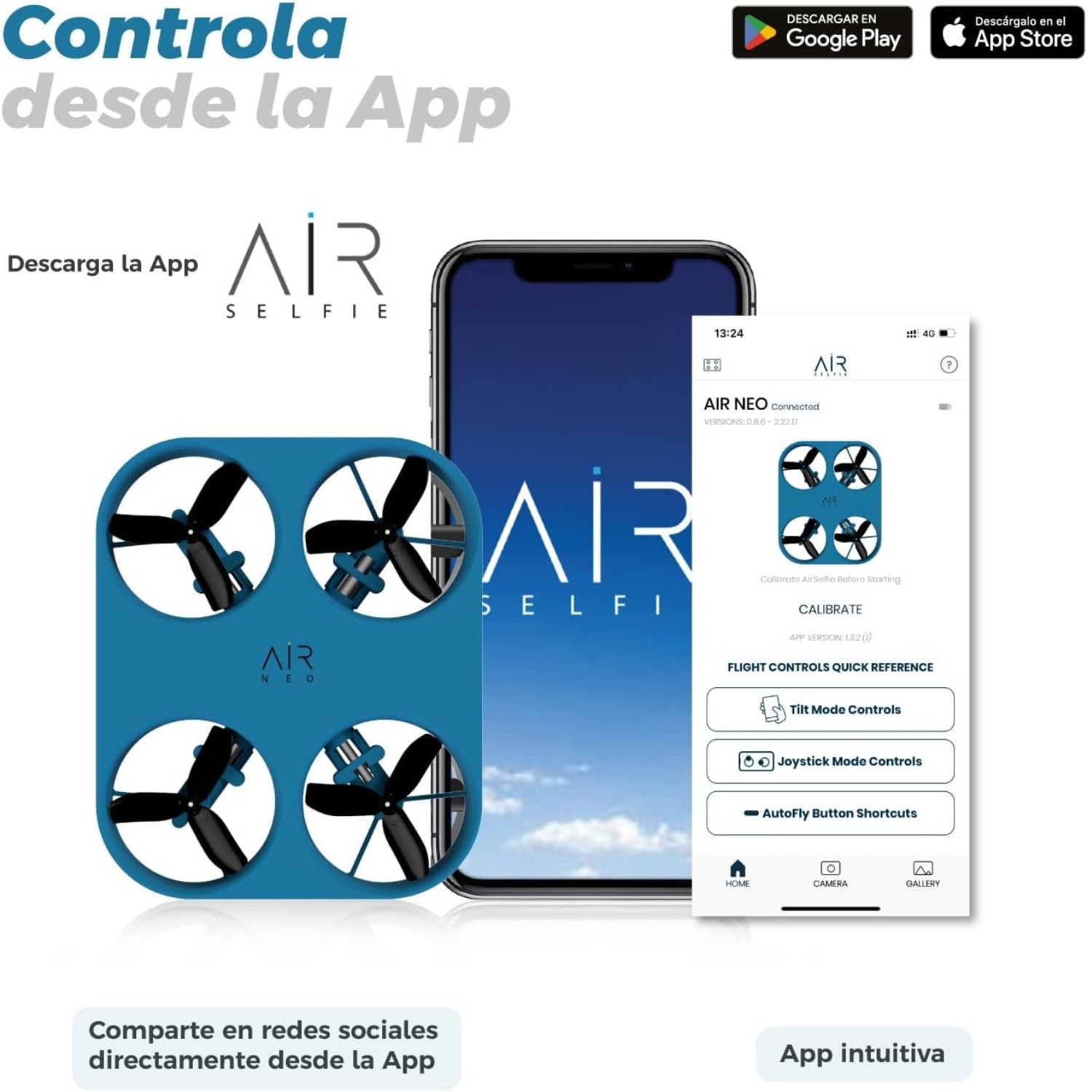 Mini Drone Port&aacute;til Airselfie, Drone Con C&aacute;mara 12 MP, Powerbank Integrada image number null