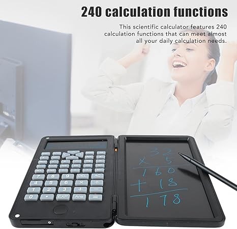 A Zerone Calculadora Cient&iacute;fica con Bloc de Escritura de 6 Pulgadas Calculadora Plegable de 10 D&iacute;gitos con Bater&iacute;a Solar Calculadora de Escritorio Ultrafina Port&aacute;til Profesional . image number null