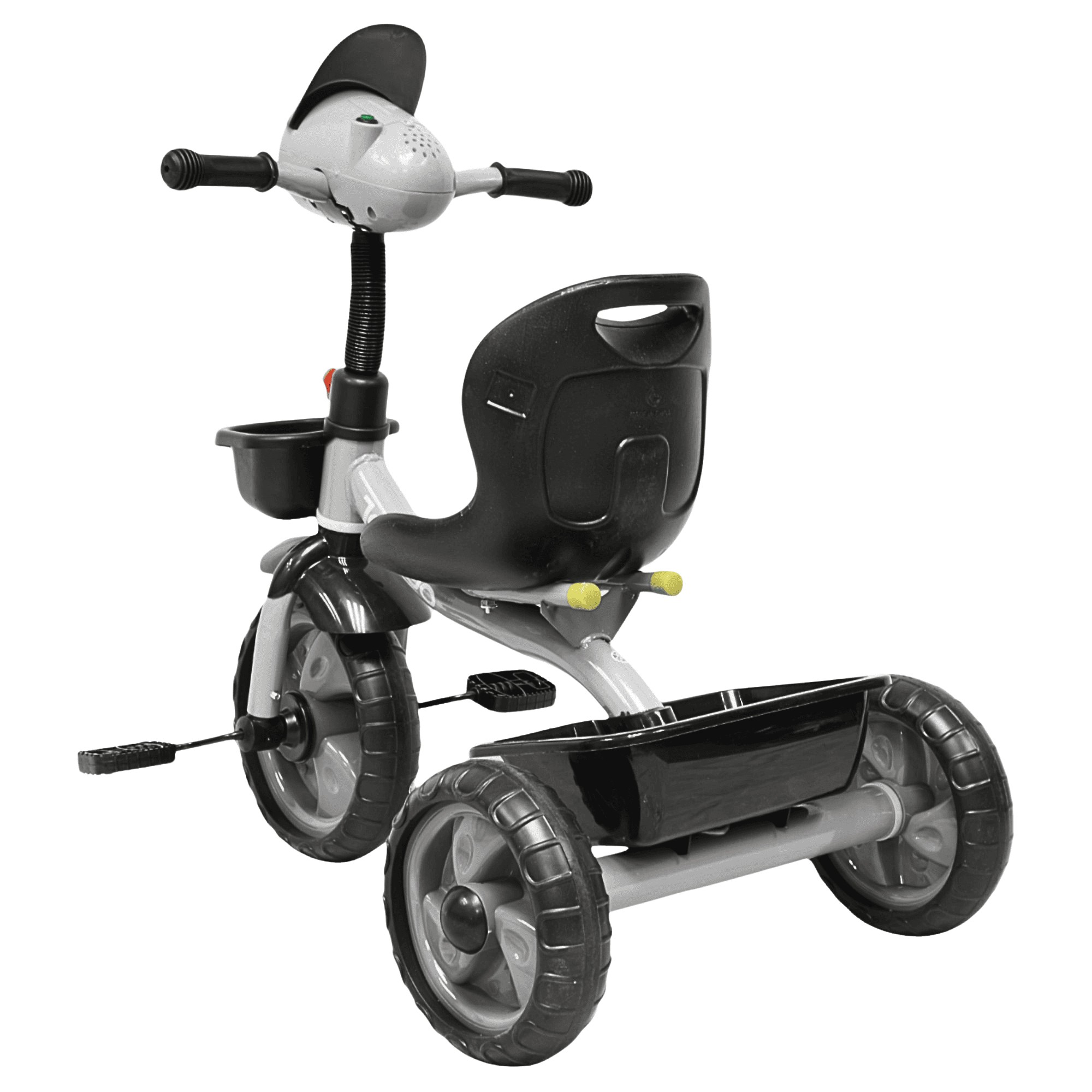Triciclo para Ni&ntilde;os Torreta con Luz y Sonido Ruedas de Eva Apto a partir de 2 A&ntilde;os Soporta hasta 20 kg - Gris image number null