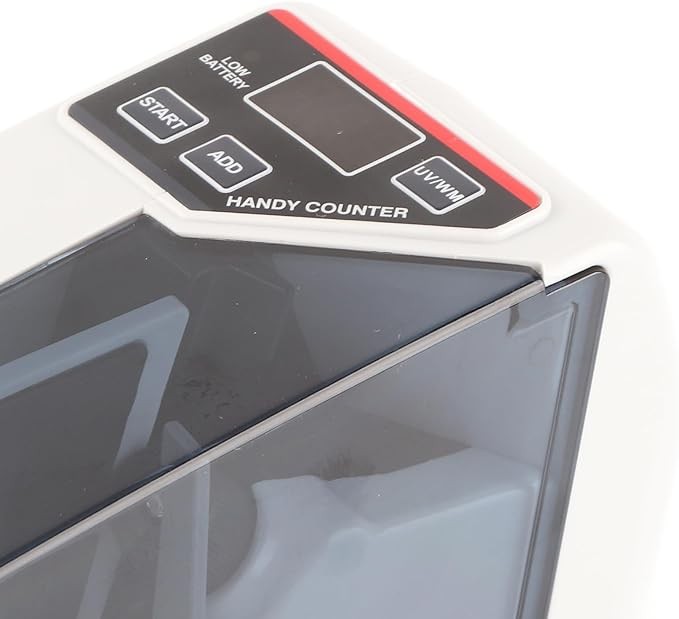 A Mini M&aacute;quina Contadora de Dinero Port&aacute;til, Mini M&aacute;quina Contadora de Efectivo Peque&ntilde;a de Mano para Moneda Multinacional, Contador de Billetes Pr&aacute;ctico (Enchufe de EE. UU.). image number null